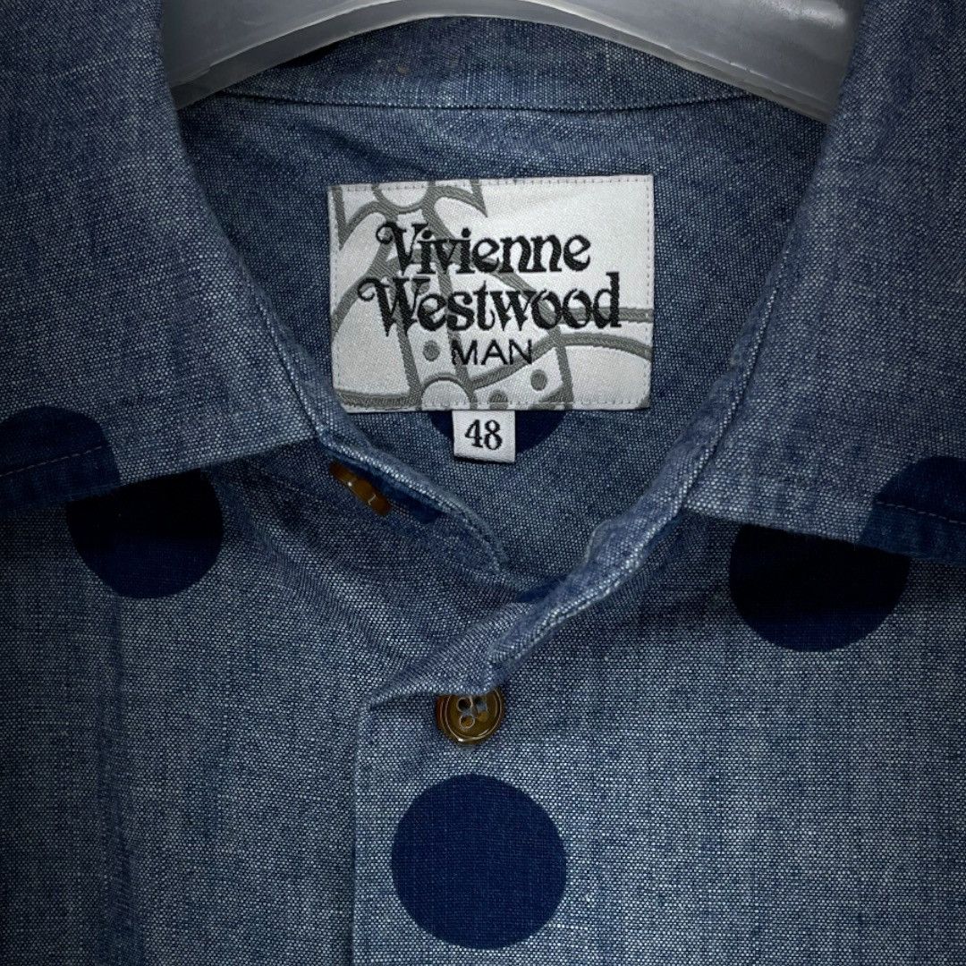 Vivienne Westwood Man - Dotted Chambray - L/S Button Up Shirt Size US M / EU 48-50 / 2 - 4 Thumbnail
