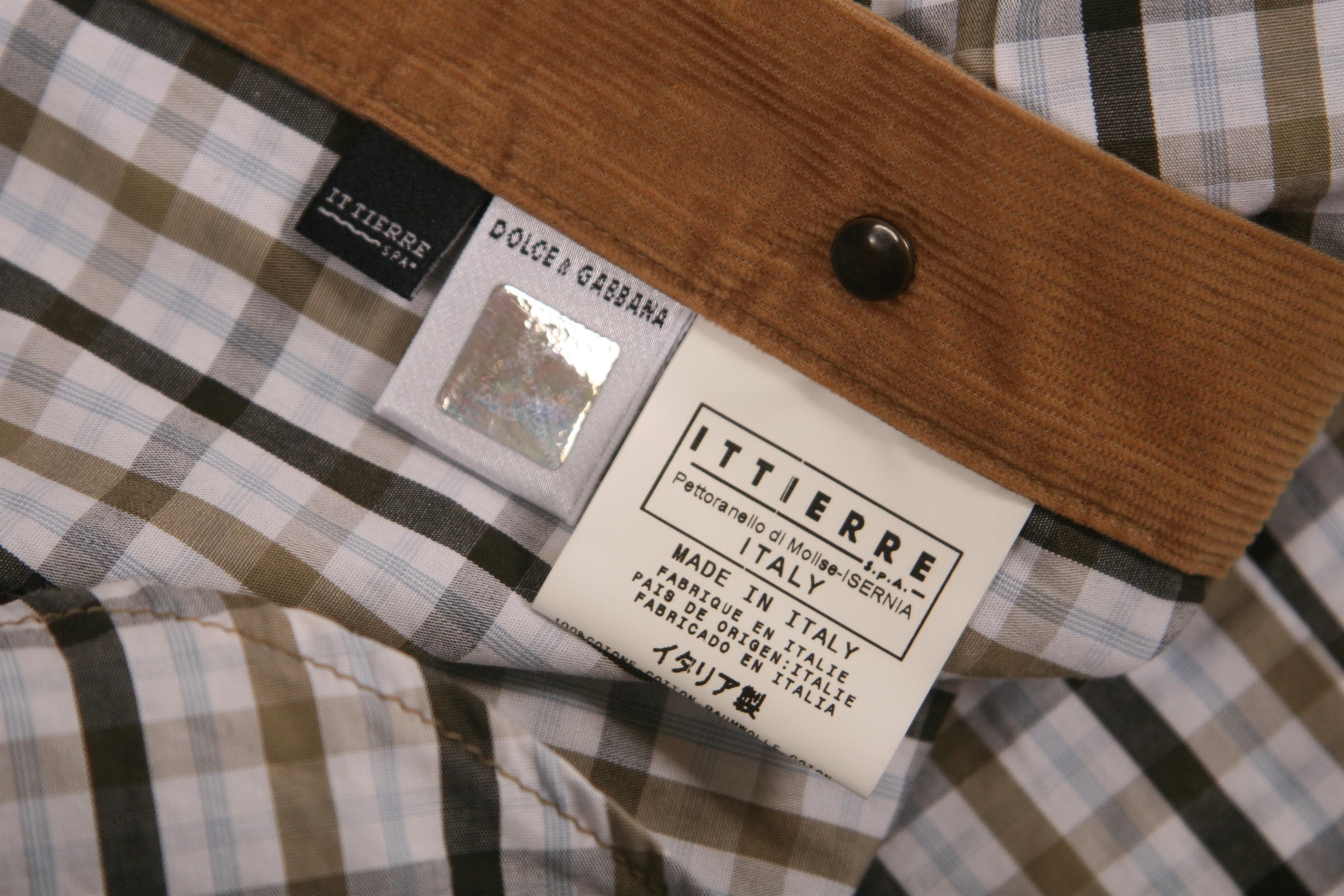 Dolce & Gabbana Dolce & Gabbana Sheriff Style Pin Tattersall Western Shirt Size US M / EU 48-50 / 2 - 7 Thumbnail