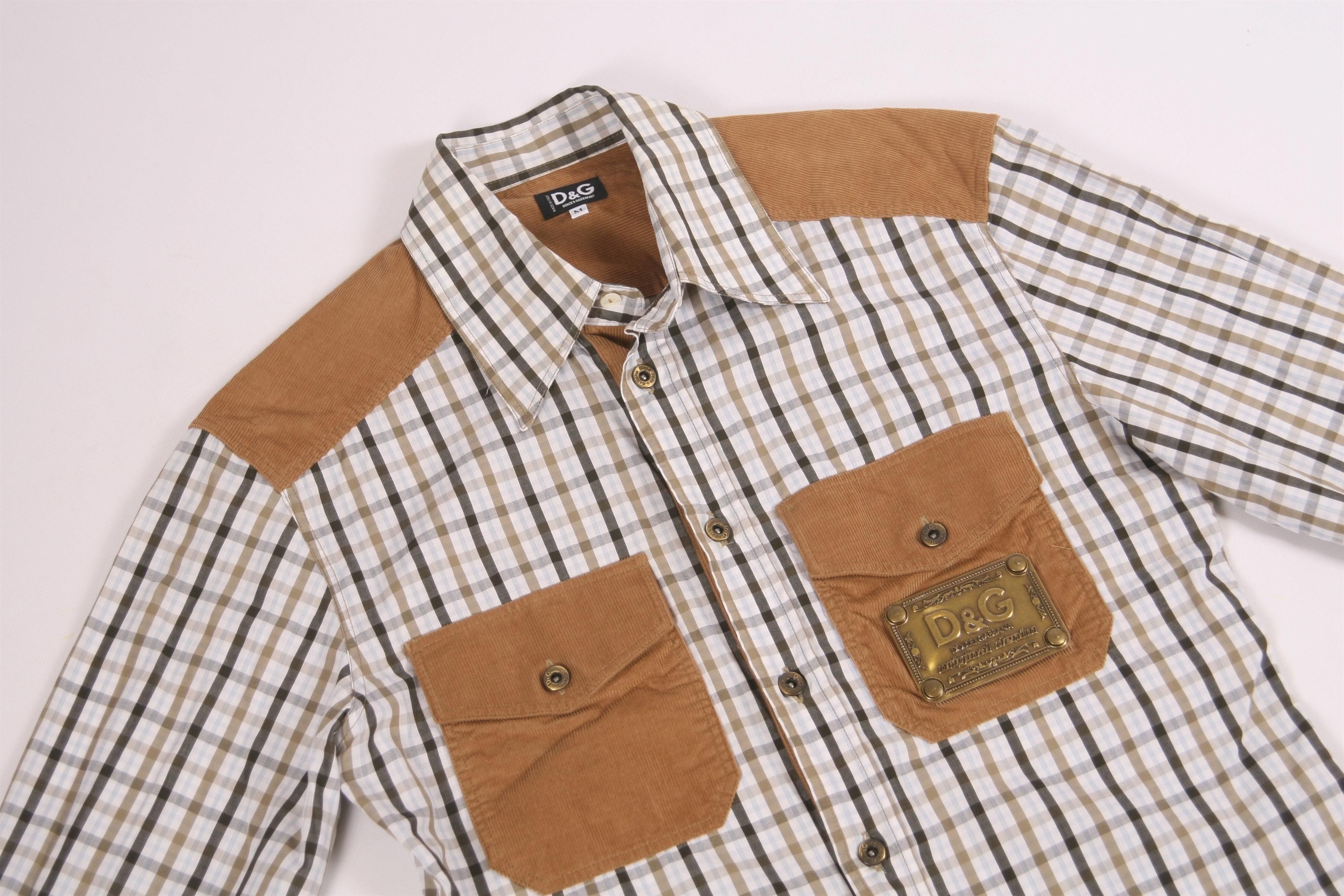 Dolce & Gabbana Dolce & Gabbana Sheriff Style Pin Tattersall Western Shirt Size US M / EU 48-50 / 2 - 4 Thumbnail