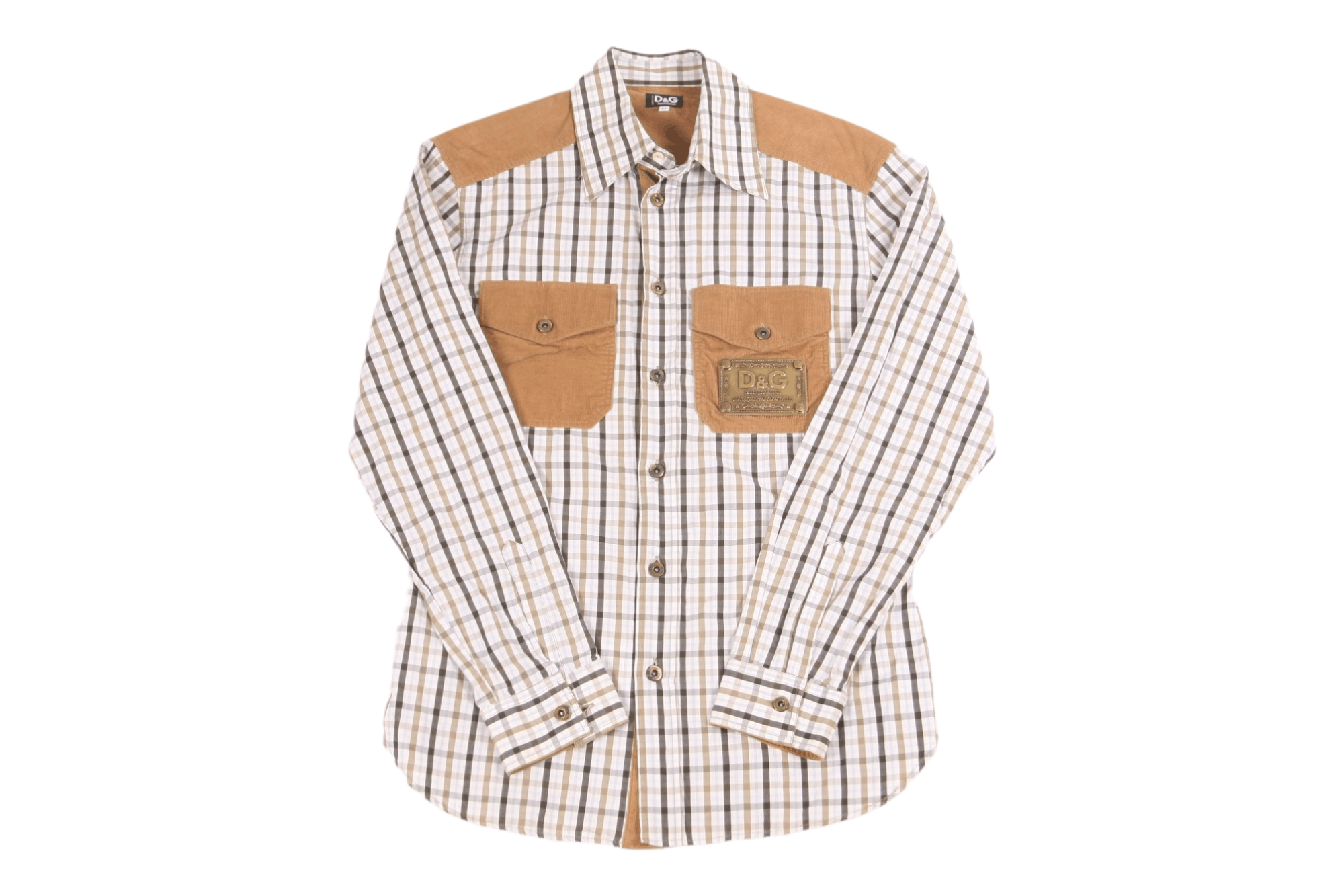 Dolce & Gabbana Dolce & Gabbana Sheriff Style Pin Tattersall Western Shirt Size US M / EU 48-50 / 2 - 1 Thumbnail