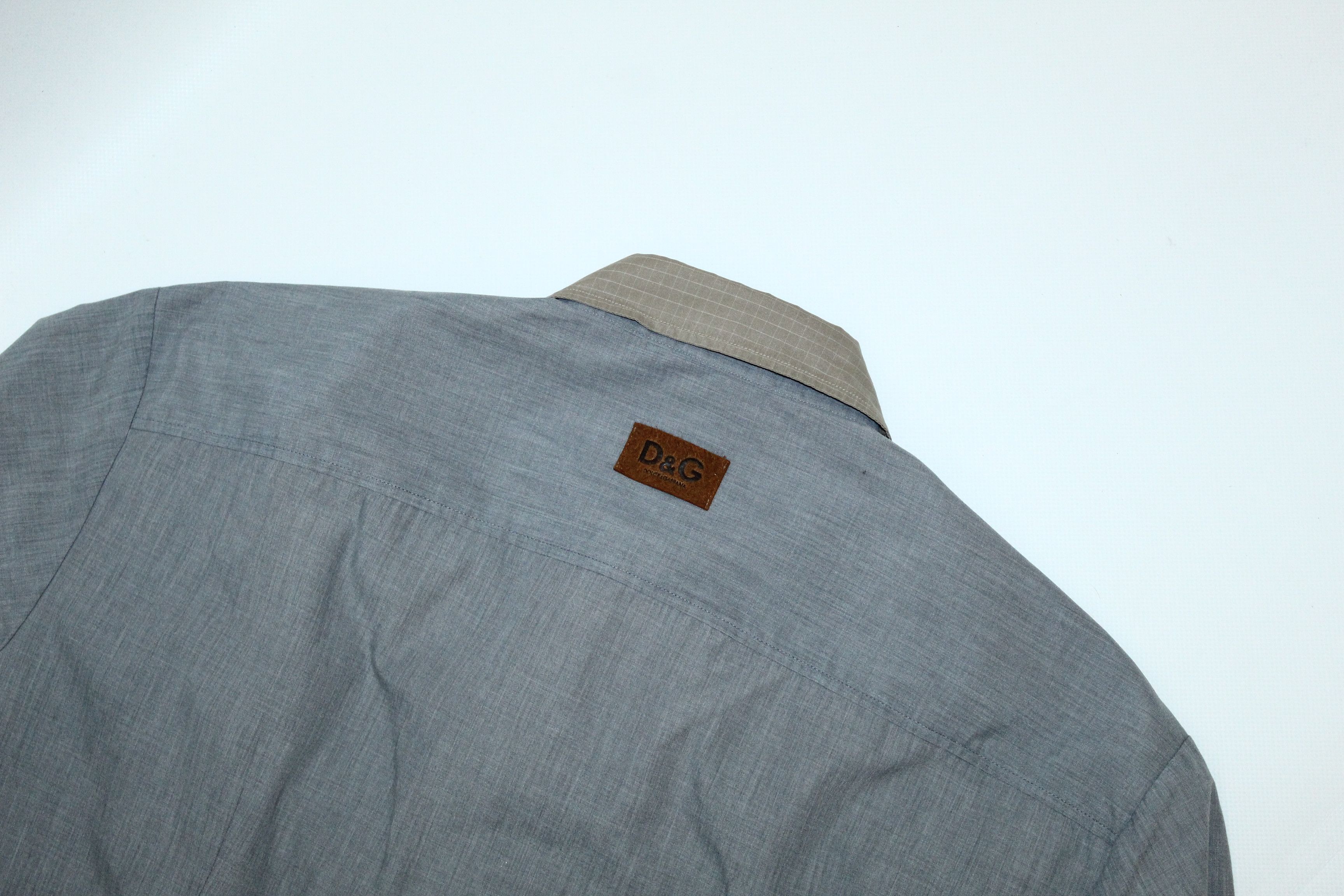 Dolce & Gabbana Dolce & Gabbana Slim Fit Snap Button Textured Cotton Shirt Size US L / EU 52-54 / 3 - 7 Thumbnail