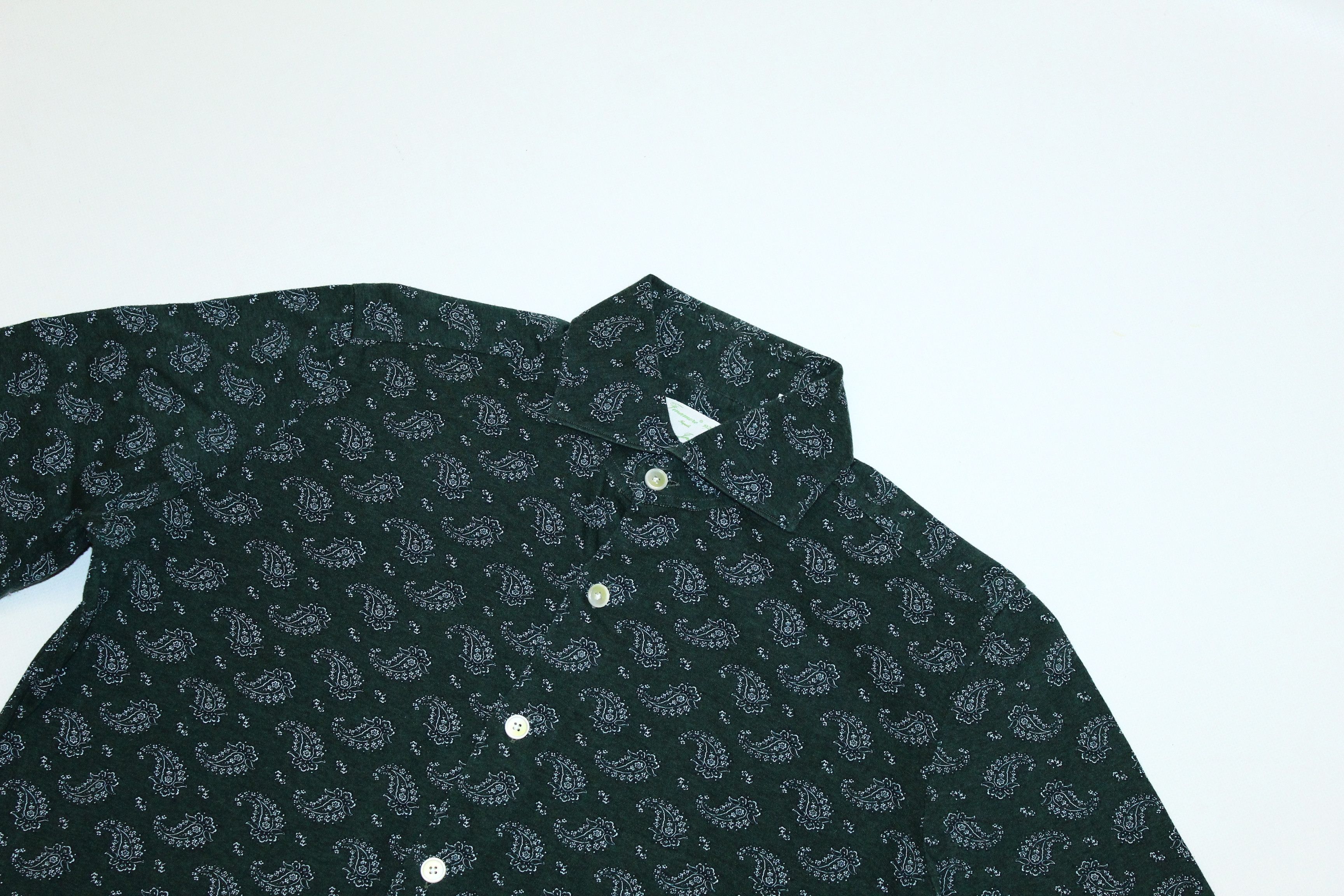 Finamore Finamore 1925 Napoli Paisley Cutaway Woven Cotton Shirt Size US S / EU 44-46 / 1 - 3 Thumbnail