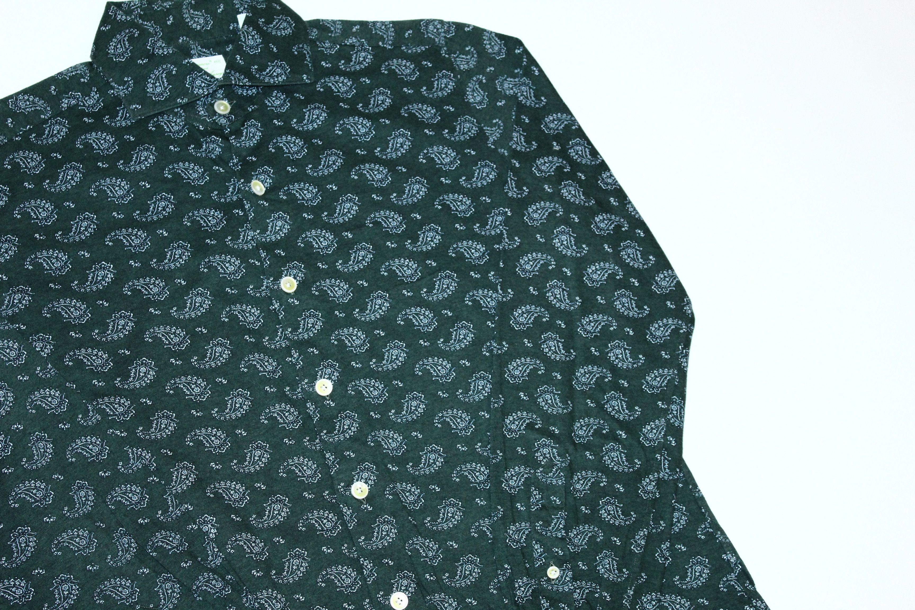Finamore Finamore 1925 Napoli Paisley Cutaway Woven Cotton Shirt Size US S / EU 44-46 / 1 - 4 Thumbnail