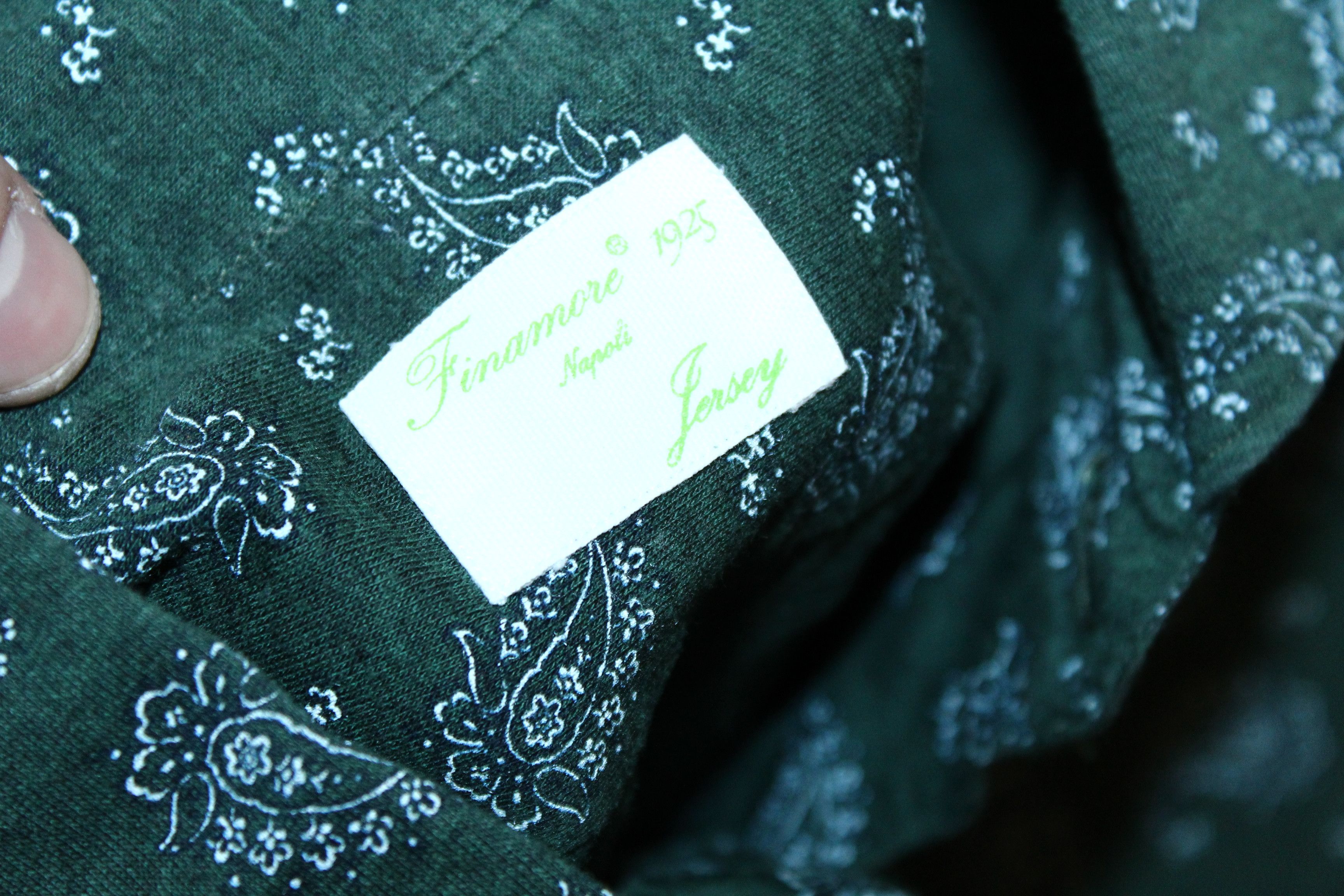 Finamore Finamore 1925 Napoli Paisley Cutaway Woven Cotton Shirt Size US S / EU 44-46 / 1 - 7 Thumbnail