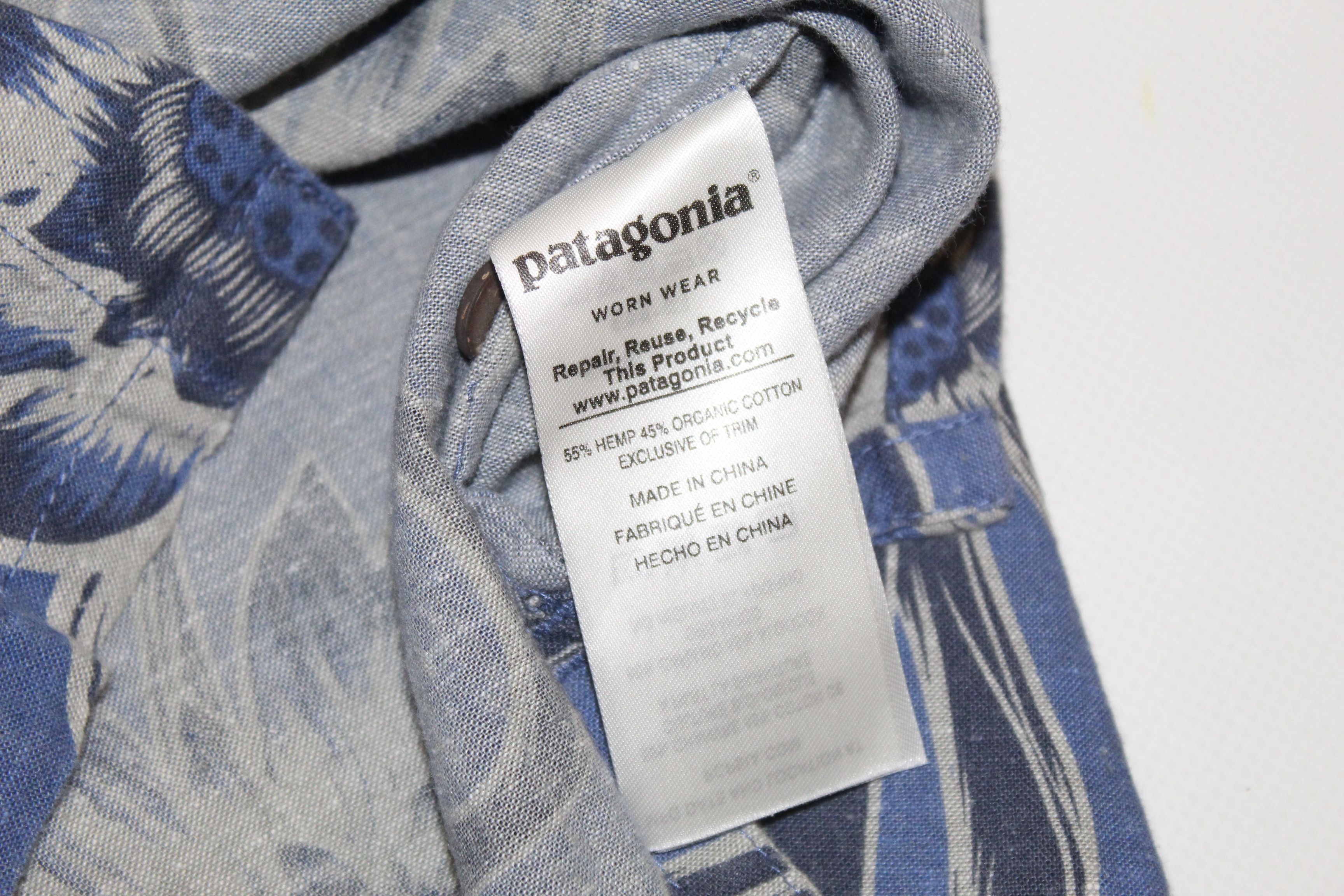 Patagonia 💥 Vintage Patagonia Floral Shirt Hemp Organic Cotton Blend Size US XL / EU 56 / 4 - 5 Thumbnail