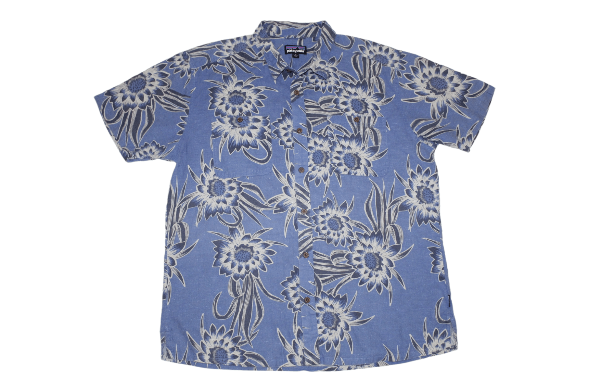 Patagonia 💥 Vintage Patagonia Floral Shirt Hemp Organic Cotton Blend Size US XL / EU 56 / 4 - 1 Thumbnail