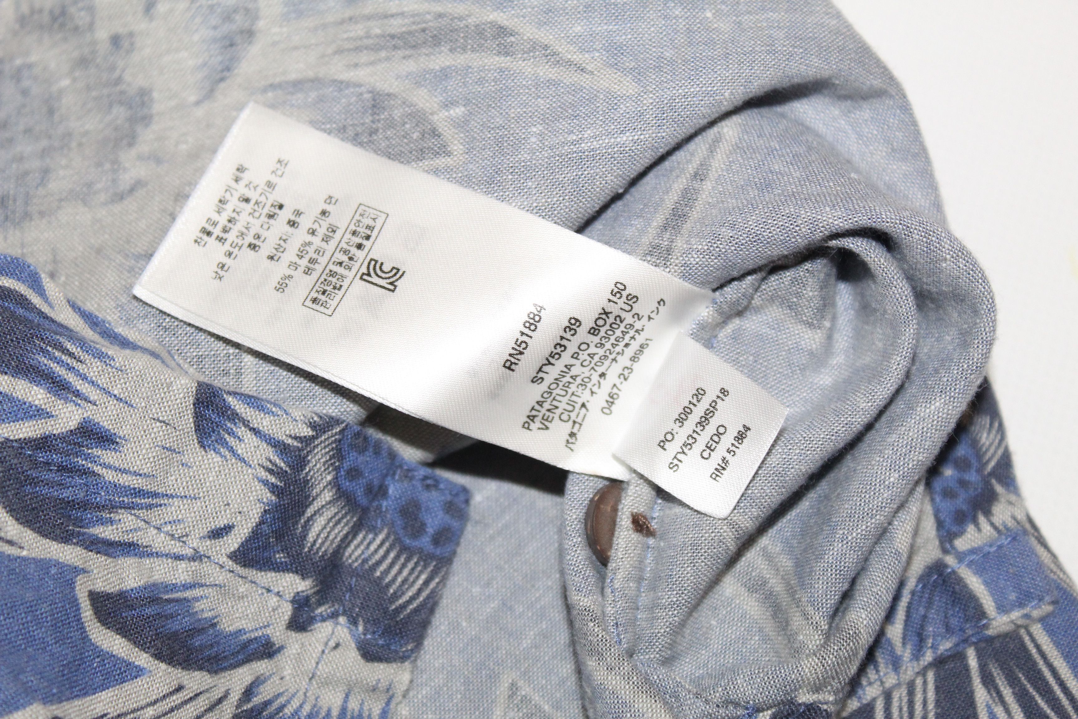 Patagonia 💥 Vintage Patagonia Floral Shirt Hemp Organic Cotton Blend Size US XL / EU 56 / 4 - 4 Thumbnail