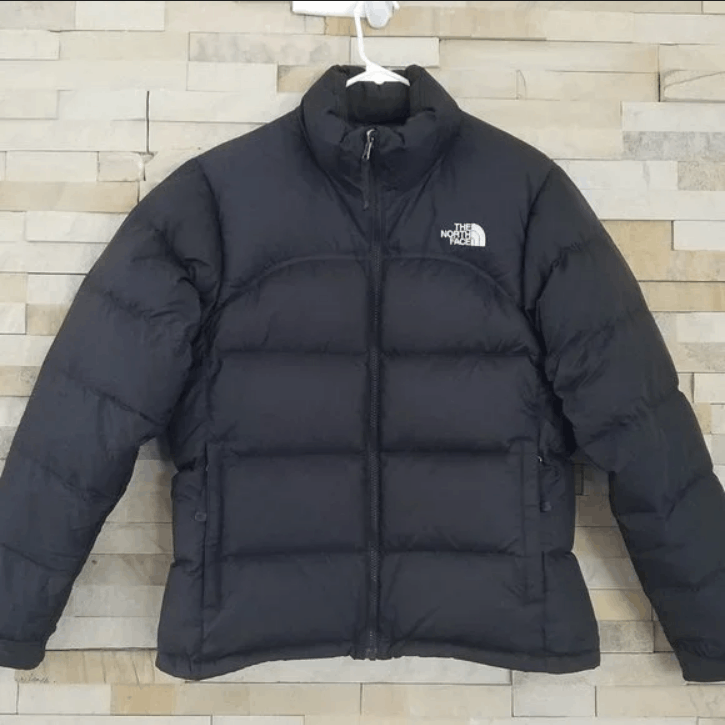 North Face Womens Retro Nuptse Medium Down Jacket Coat Black