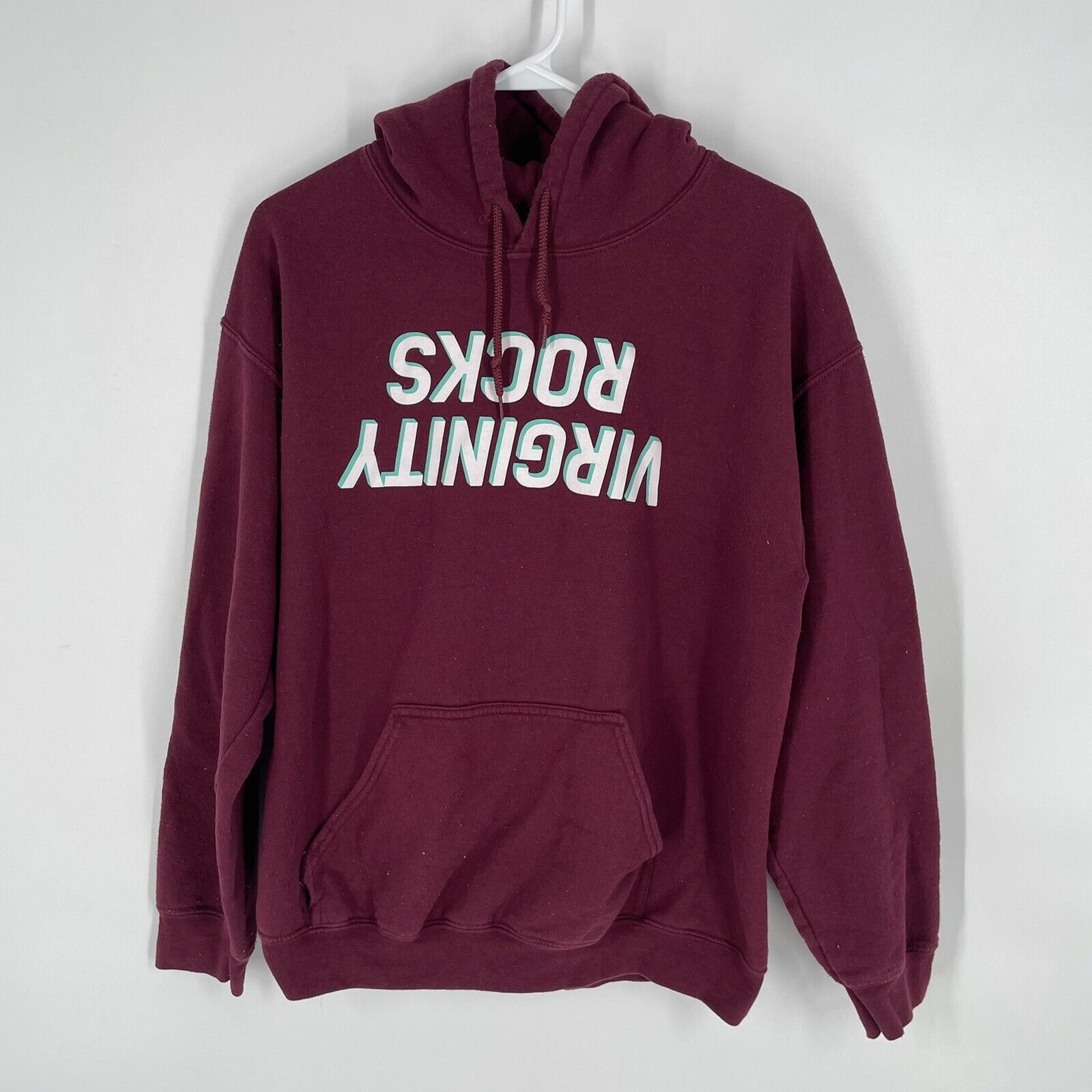 Burgundy virginity rocks discount hoodie