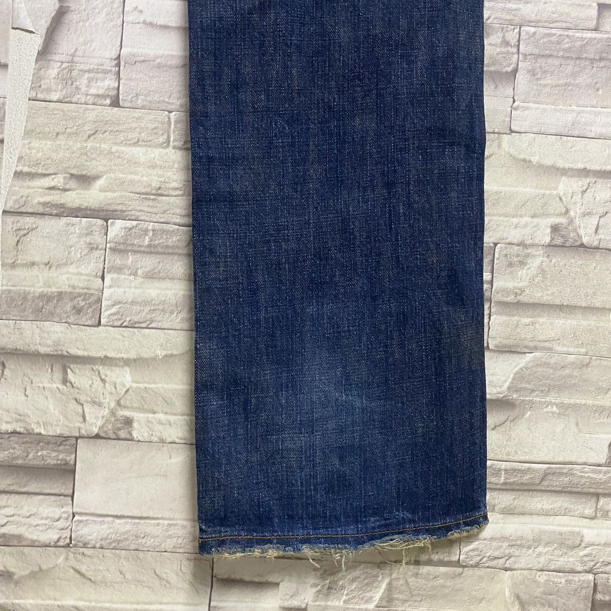 Morgan Homme MORGAN HOMME Leather Trimmed Denim Patchwork Jeans Size US 31 - 17 Thumbnail