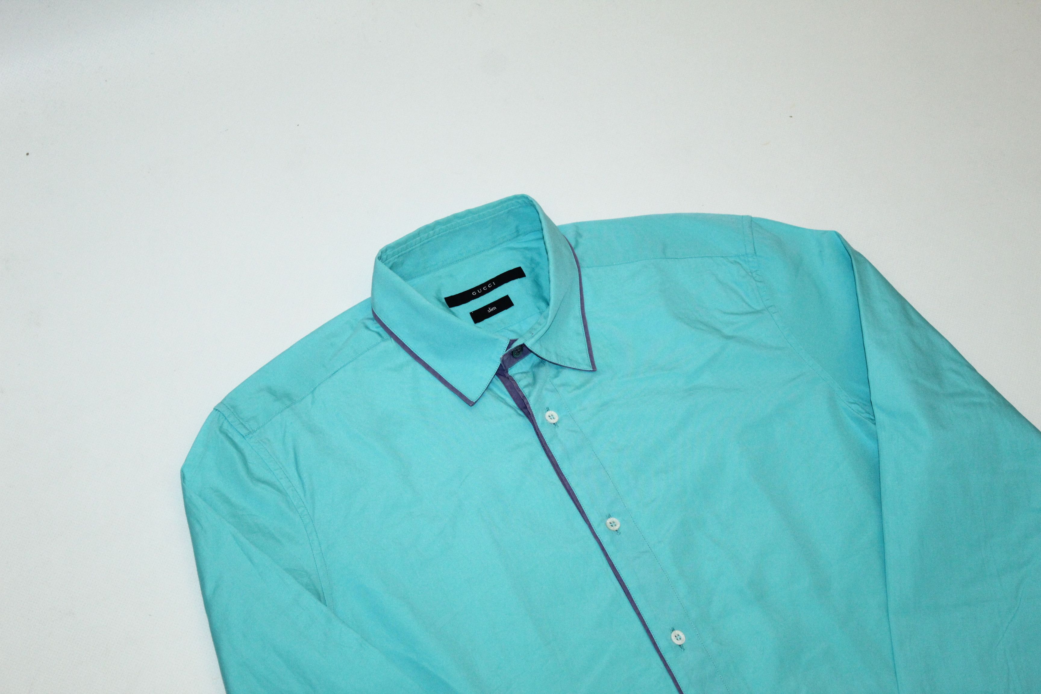 Gucci Gucci Camicia Men's Slim Poplin Shirt Size US M / EU 48-50 / 2 - 2 Thumbnail
