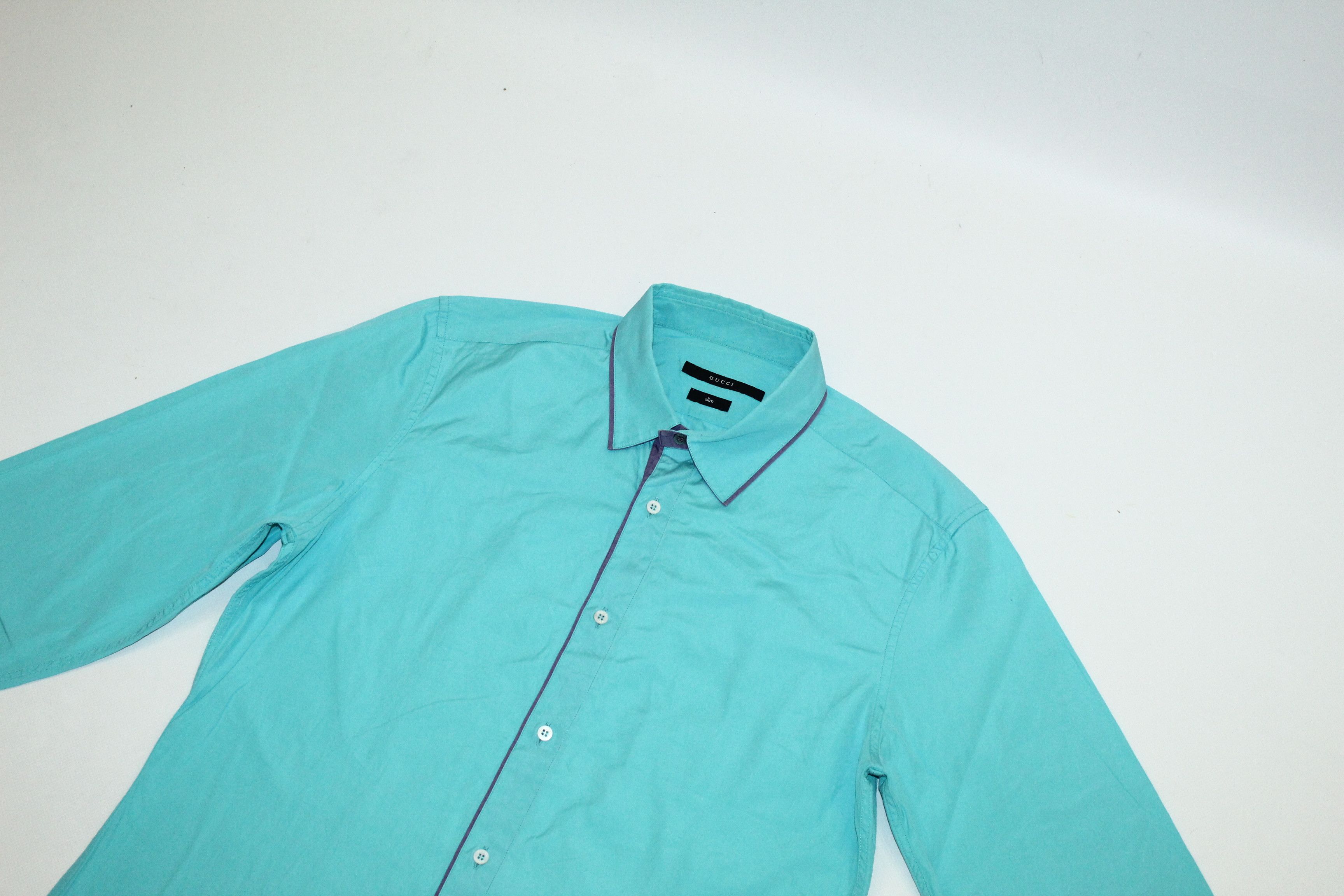 Gucci Gucci Camicia Men's Slim Poplin Shirt Size US M / EU 48-50 / 2 - 5 Thumbnail