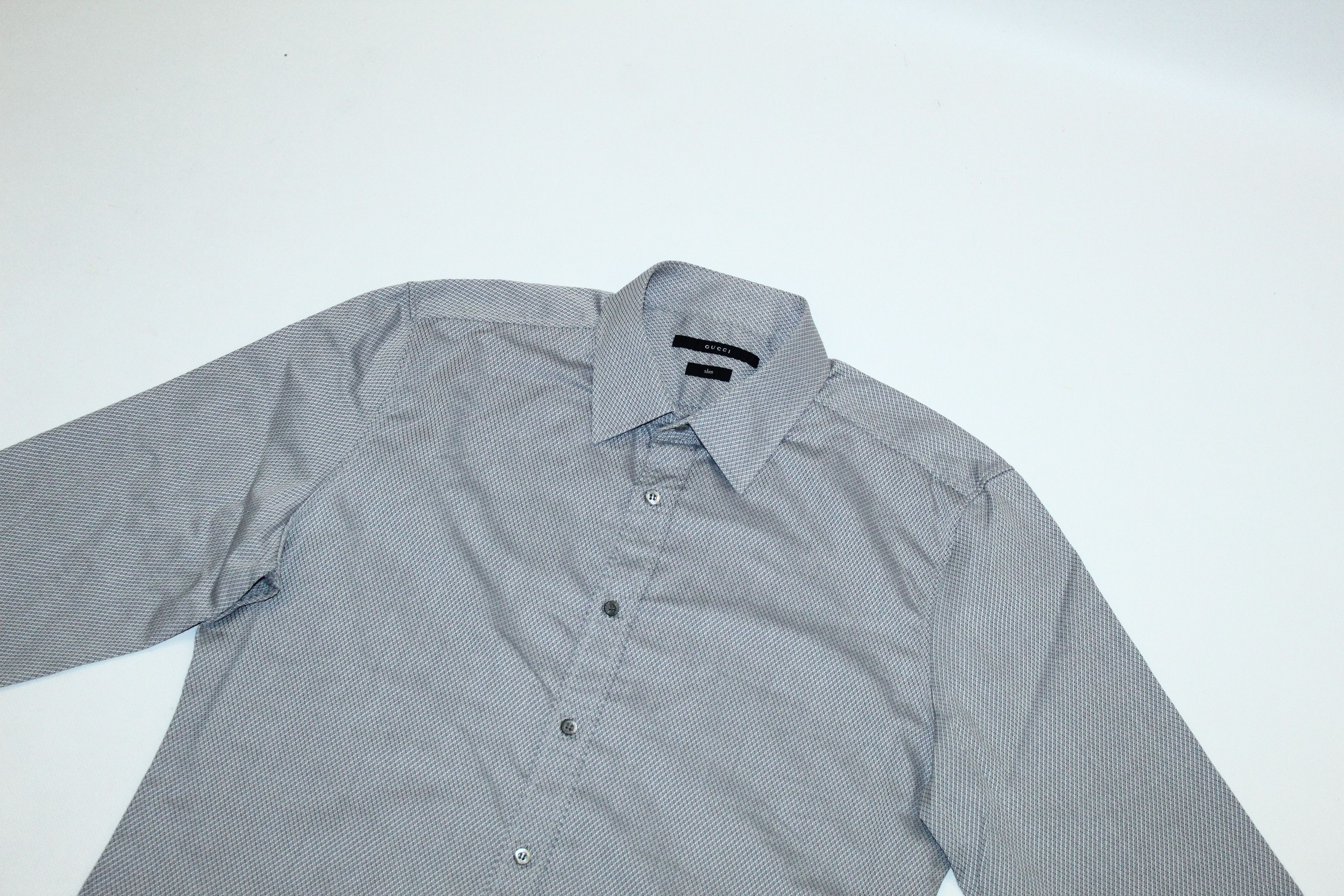 Gucci Gucci Camicia Men's Slim Fit Jacquard Cotton Shirt Size US L / EU 52-54 / 3 - 5 Thumbnail
