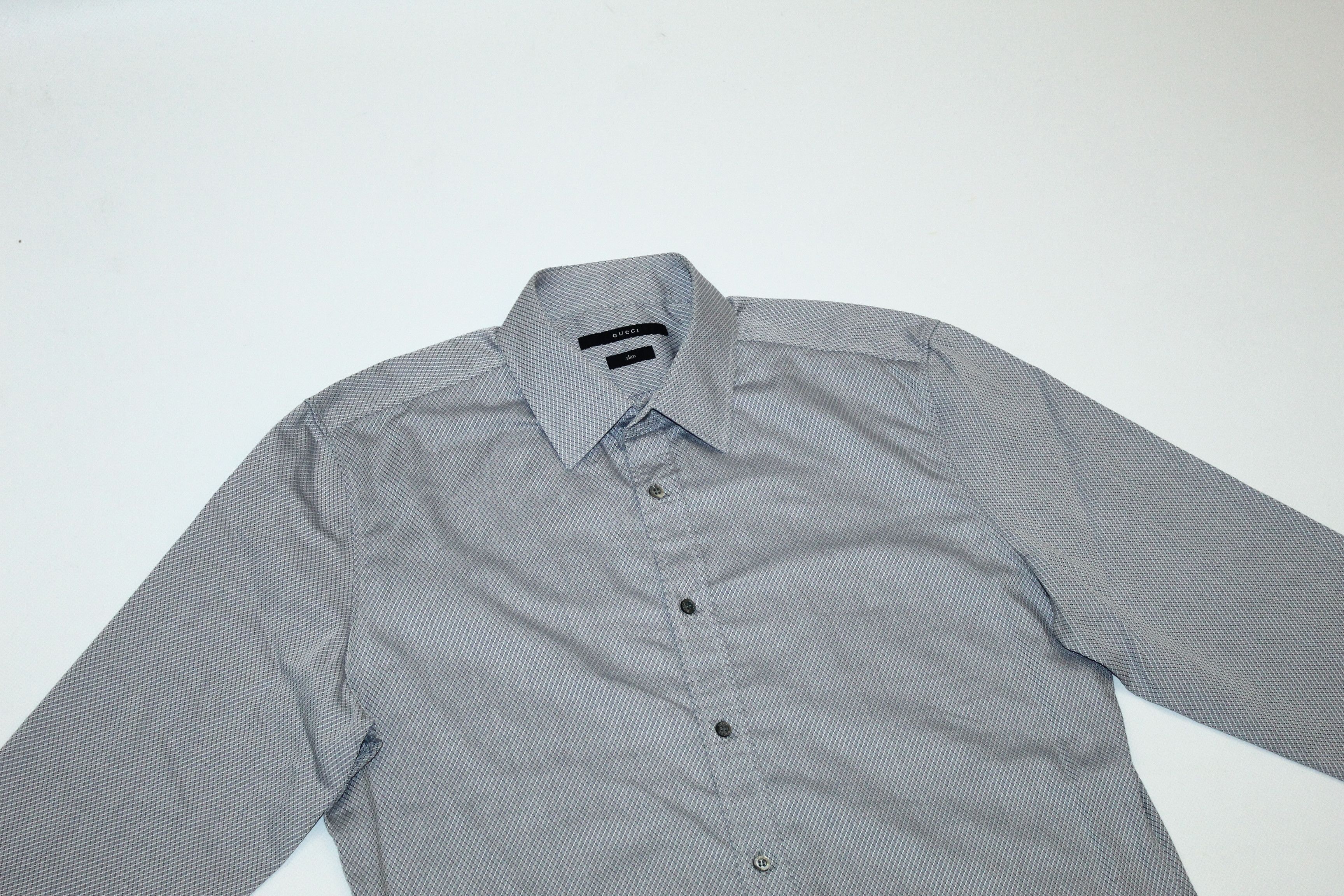 Gucci Gucci Camicia Men's Slim Fit Jacquard Cotton Shirt Size US L / EU 52-54 / 3 - 2 Thumbnail