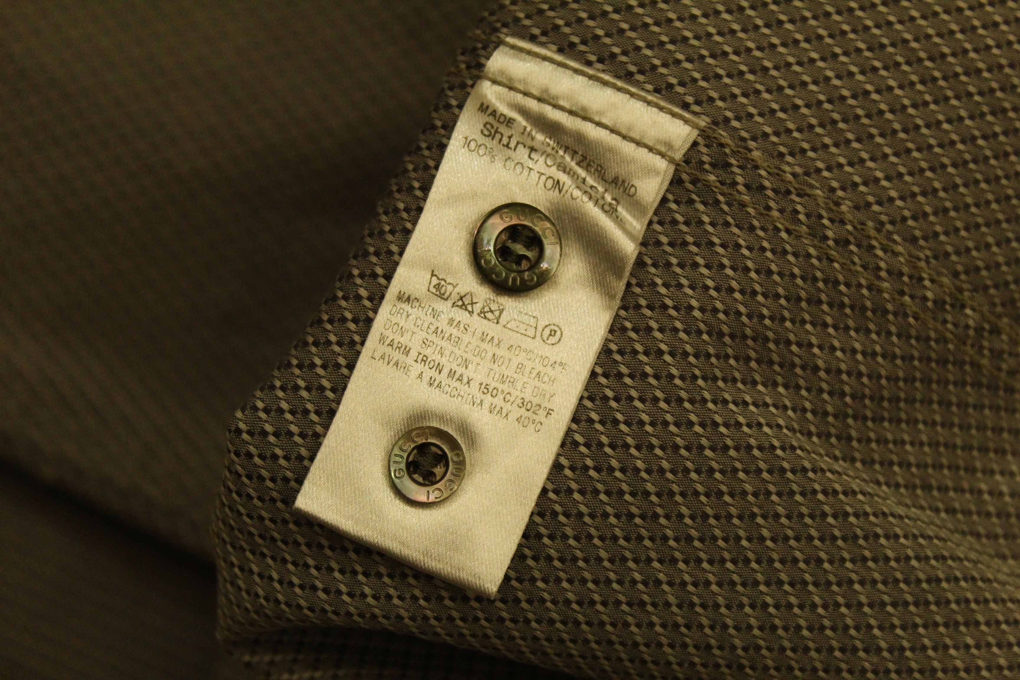 Gucci Gucci Camicia Men's Slim Fit Jacquard Cotton Shirt Size US L / EU 52-54 / 3 - 8 Thumbnail