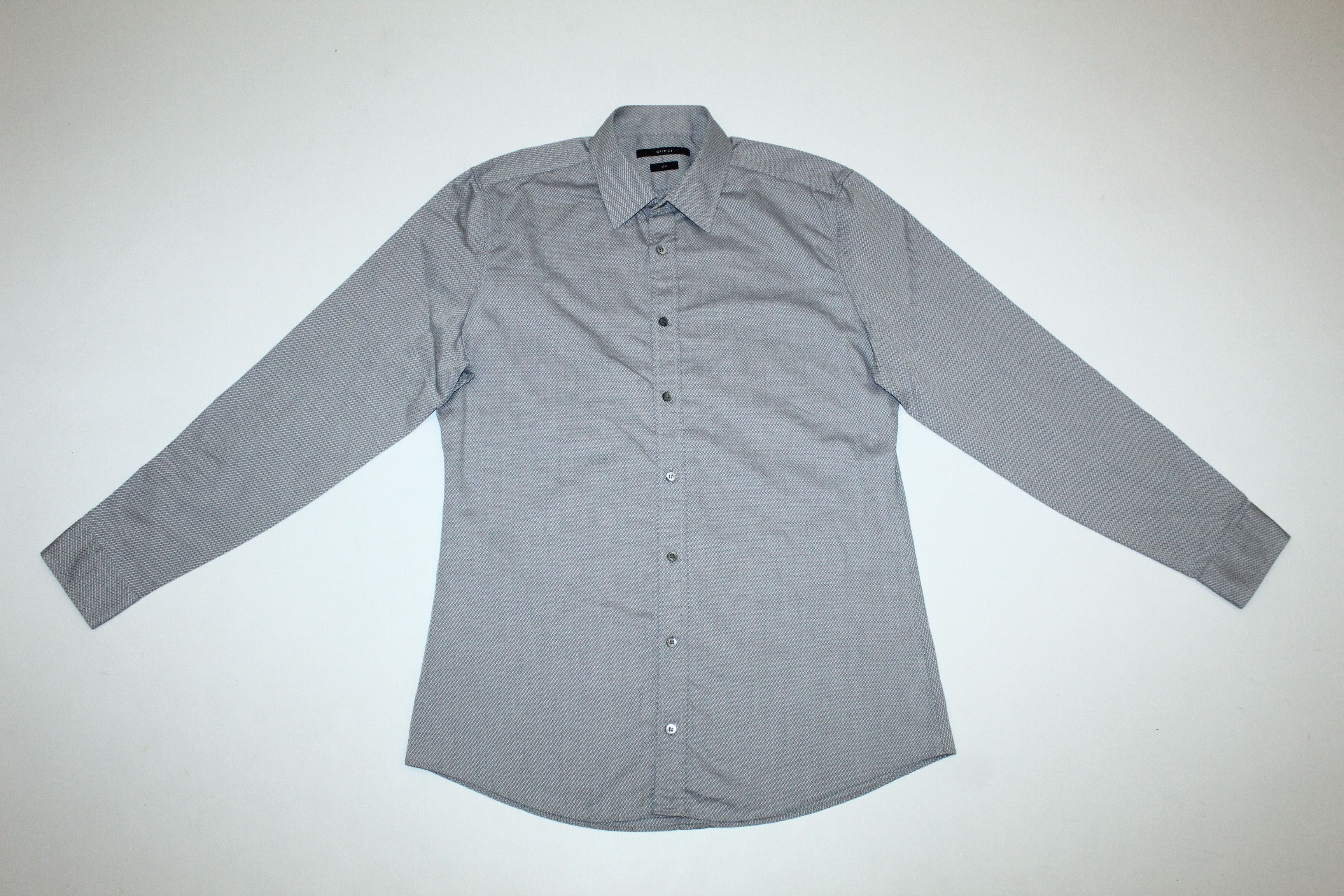 Gucci Gucci Camicia Men's Slim Fit Jacquard Cotton Shirt Size US L / EU 52-54 / 3 - 4 Thumbnail