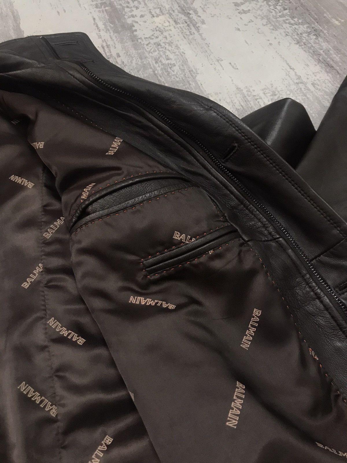 Balmain Balmain Designer Branded Paris Leather Long Jacket Size US L / EU 52-54 / 3 - 9 Thumbnail