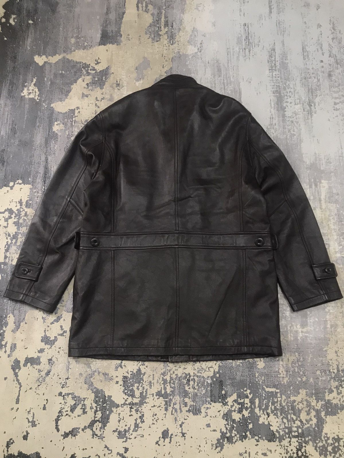 Balmain Balmain Designer Branded Paris Leather Long Jacket Size US L / EU 52-54 / 3 - 2 Thumbnail