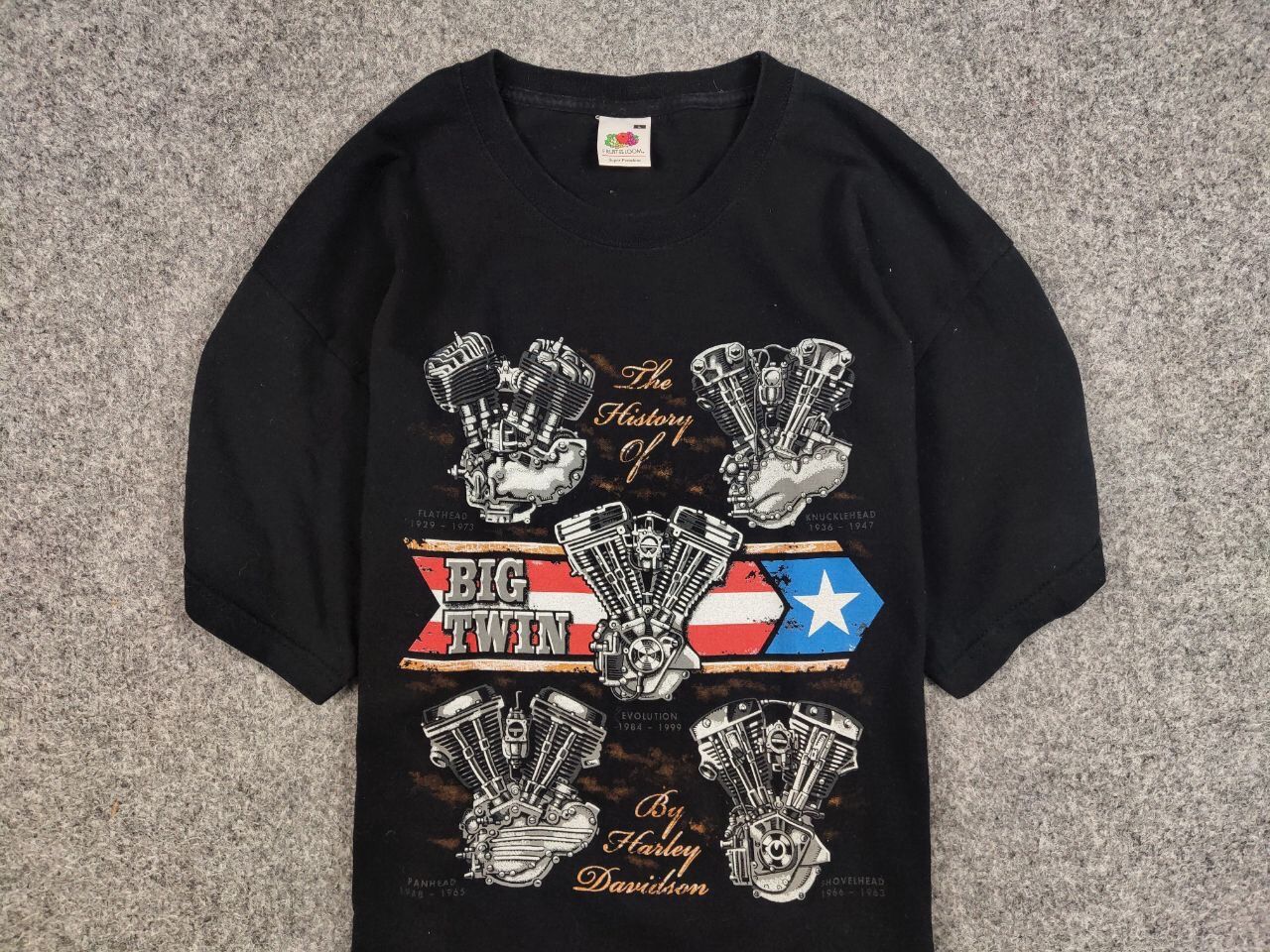 Harley Davidson Vintage 00's Harley Davidson The History of Big Twin T shirt Size US L / EU 52-54 / 3 - 7 Thumbnail