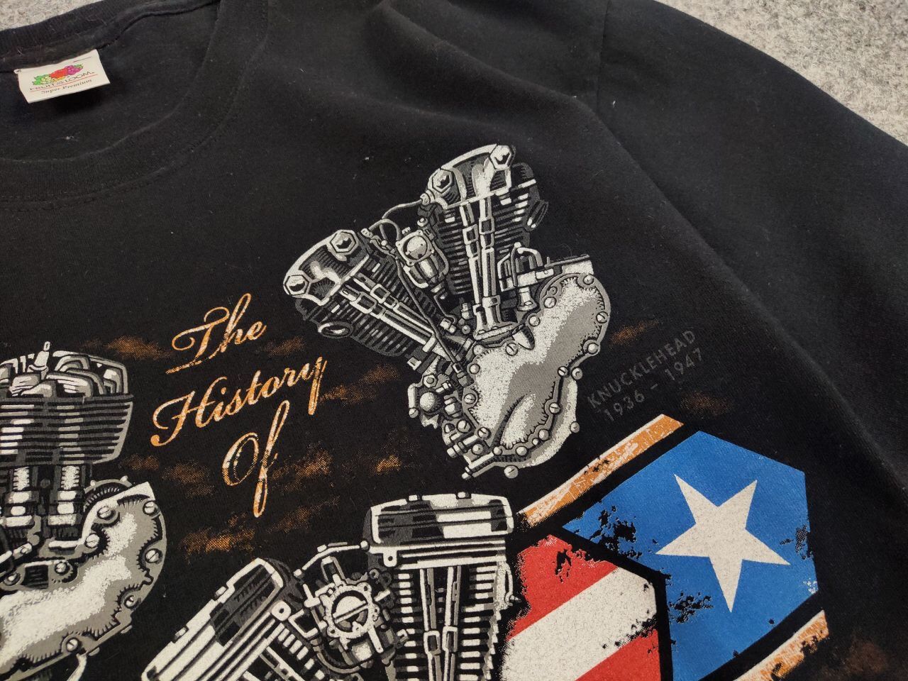 Harley Davidson Vintage 00's Harley Davidson The History of Big Twin T shirt Size US L / EU 52-54 / 3 - 10 Thumbnail