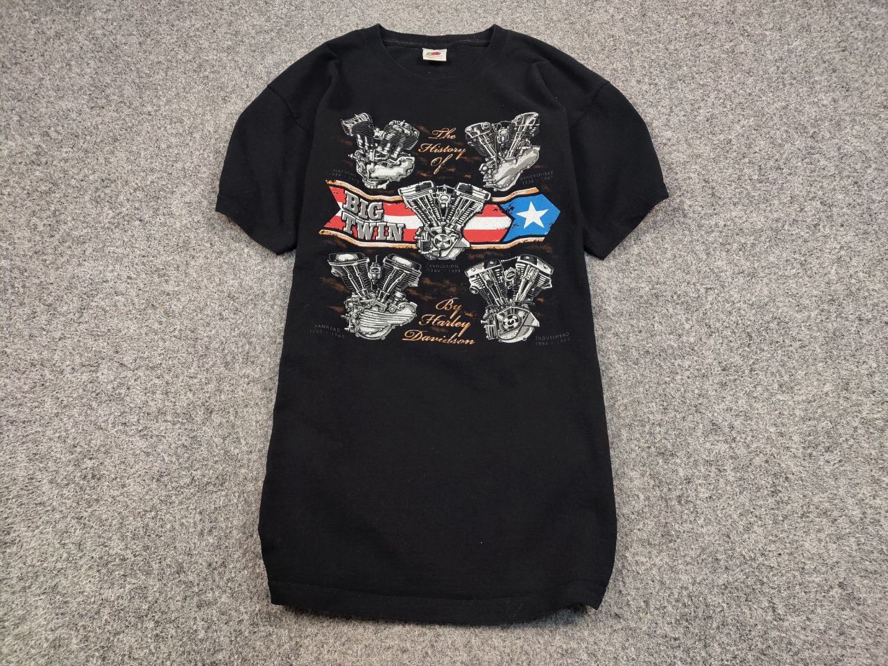 Harley Davidson Vintage 00's Harley Davidson The History of Big Twin T shirt Size US L / EU 52-54 / 3 - 2 Thumbnail