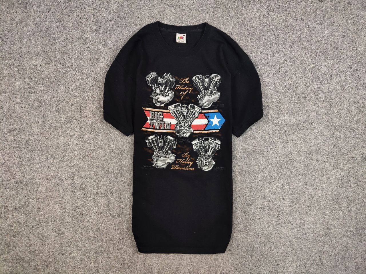 Harley Davidson Vintage 00's Harley Davidson The History of Big Twin T shirt Size US L / EU 52-54 / 3 - 1 Thumbnail