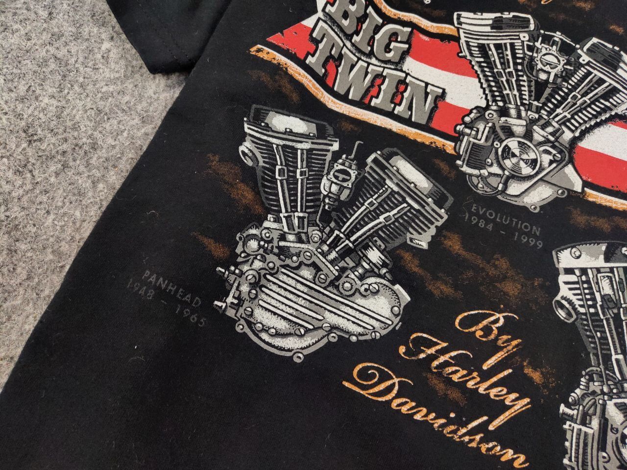 Harley Davidson Vintage 00's Harley Davidson The History of Big Twin T shirt Size US L / EU 52-54 / 3 - 12 Thumbnail