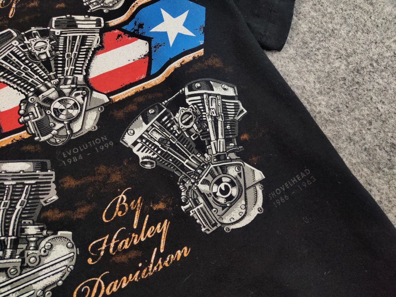 Harley Davidson Vintage 00's Harley Davidson The History of Big Twin T shirt Size US L / EU 52-54 / 3 - 11 Thumbnail