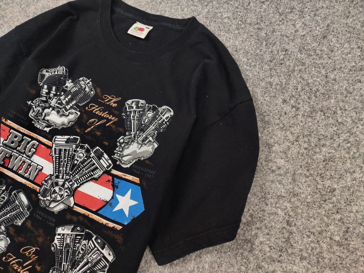 Harley Davidson Vintage 00's Harley Davidson The History of Big Twin T shirt Size US L / EU 52-54 / 3 - 4 Thumbnail