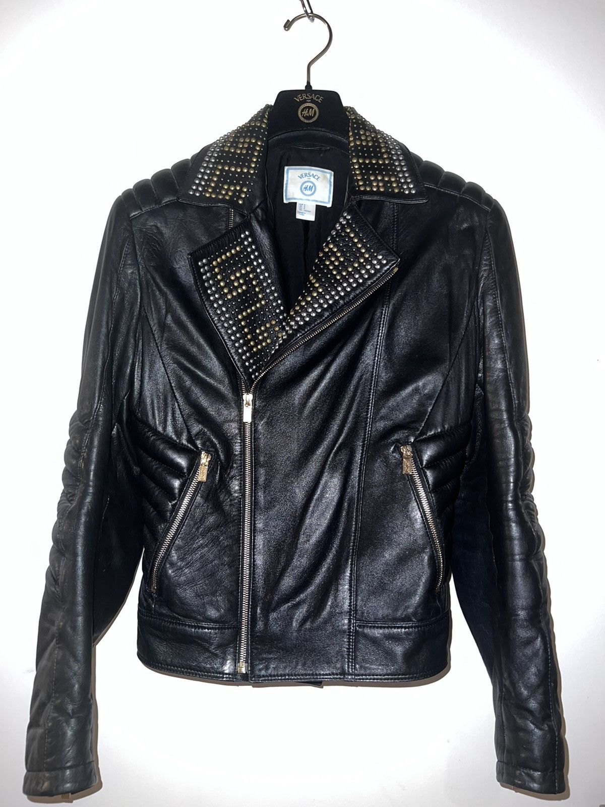 H&M × Versace Versace x H&M studded Leather Jacket 2011
