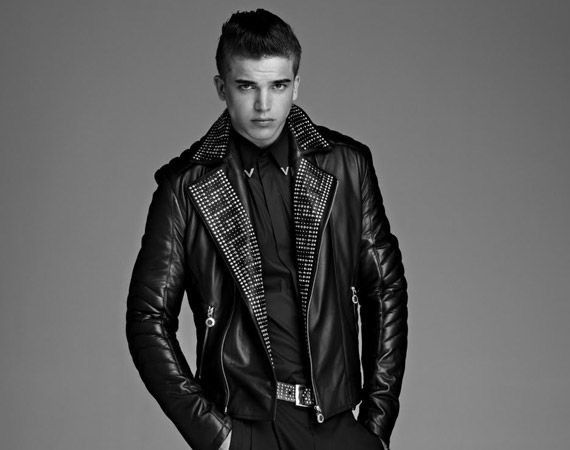 Versace h&m leather jacket top