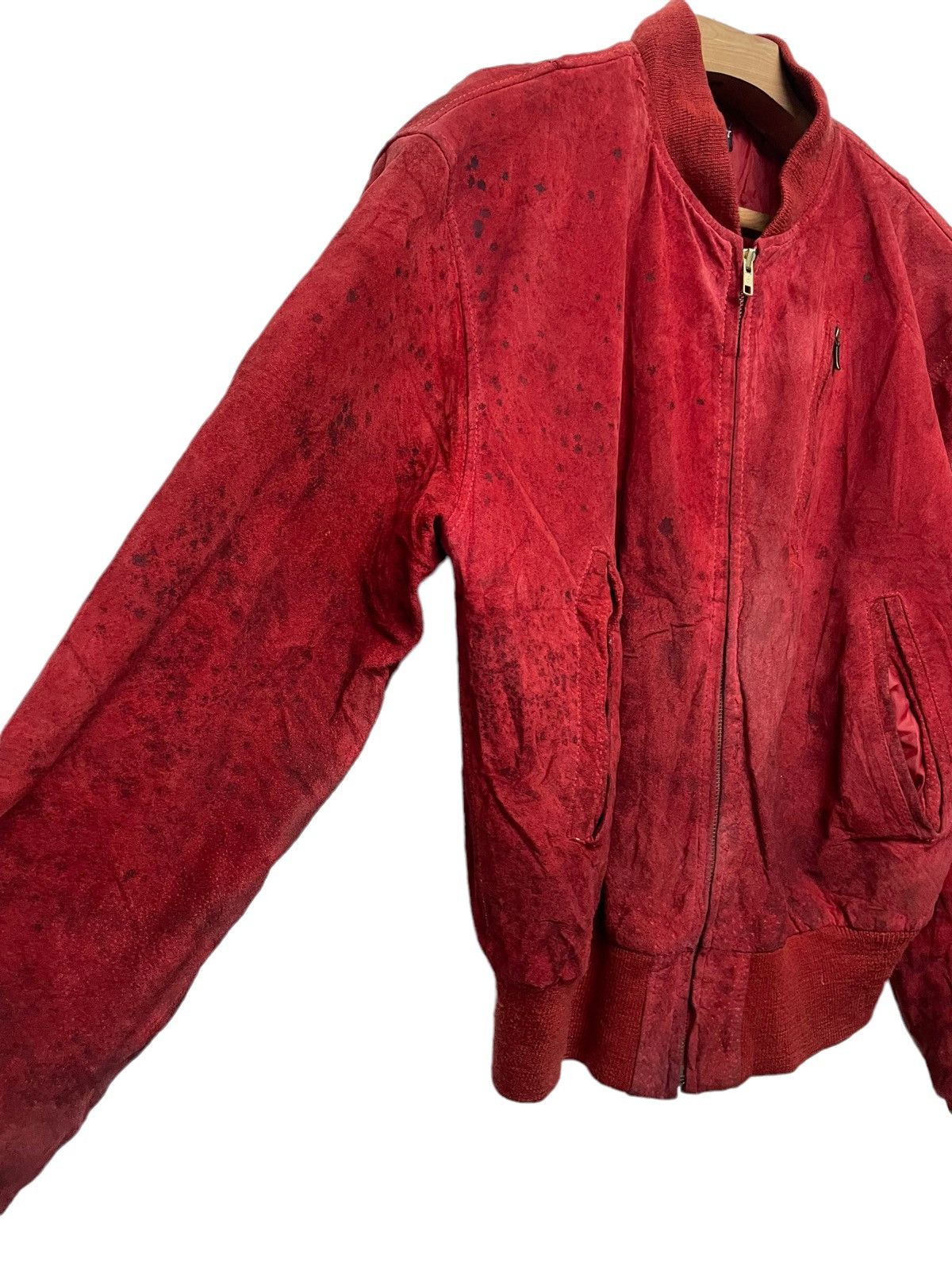 Vintage Katharine Hamnett London Leather Bomber Jacket