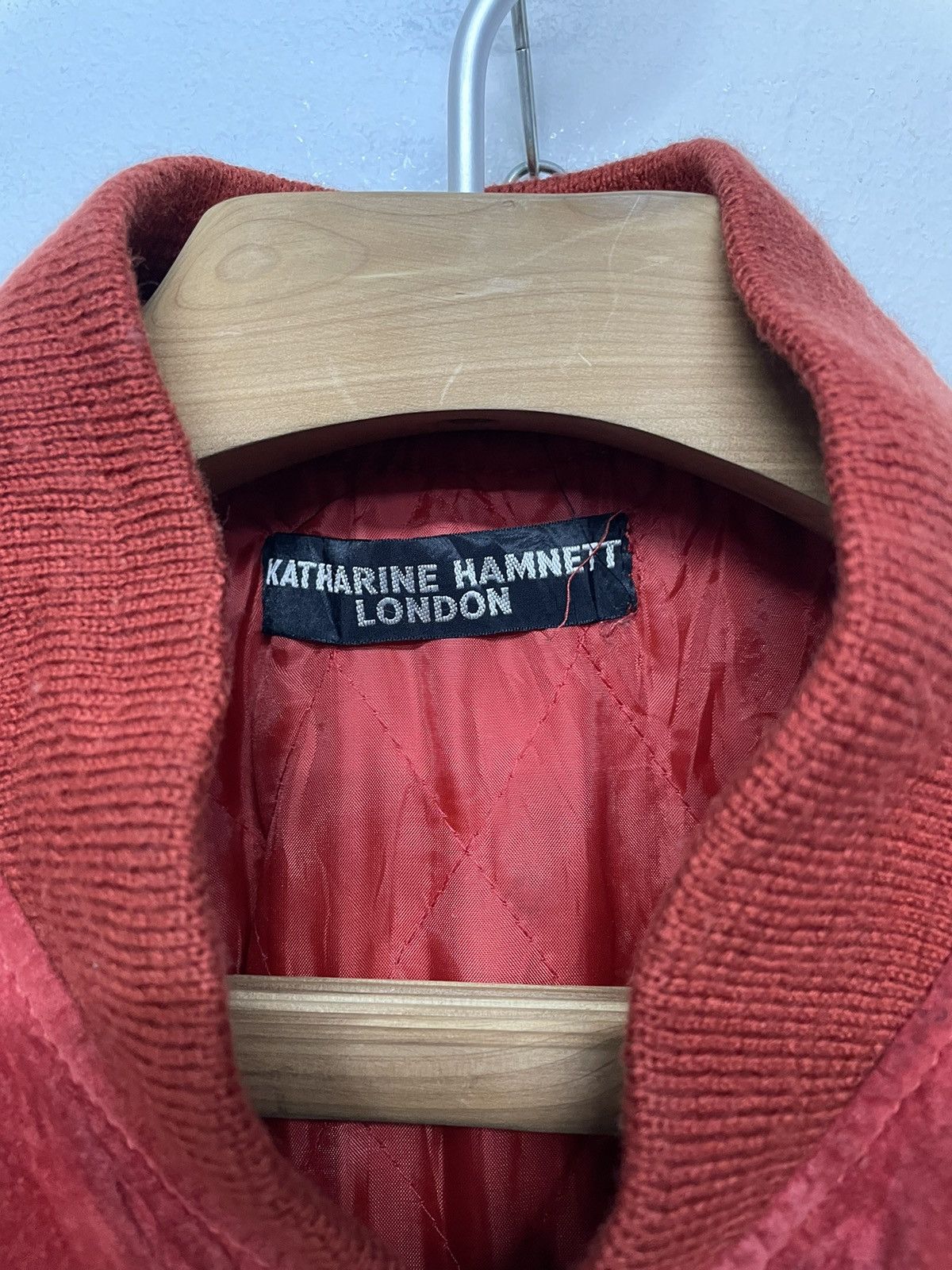 Vintage Katharine Hamnett London Leather Bomber Jacket