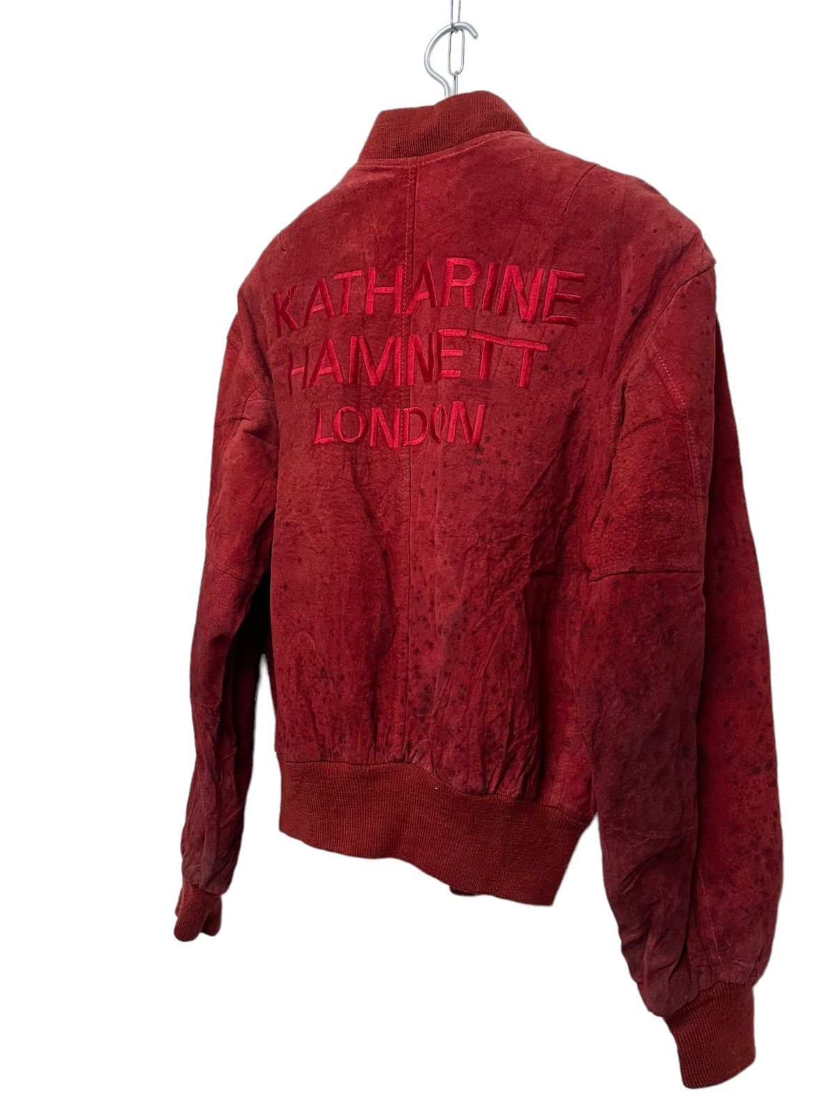Vintage Katharine Hamnett London Leather Bomber Jacket