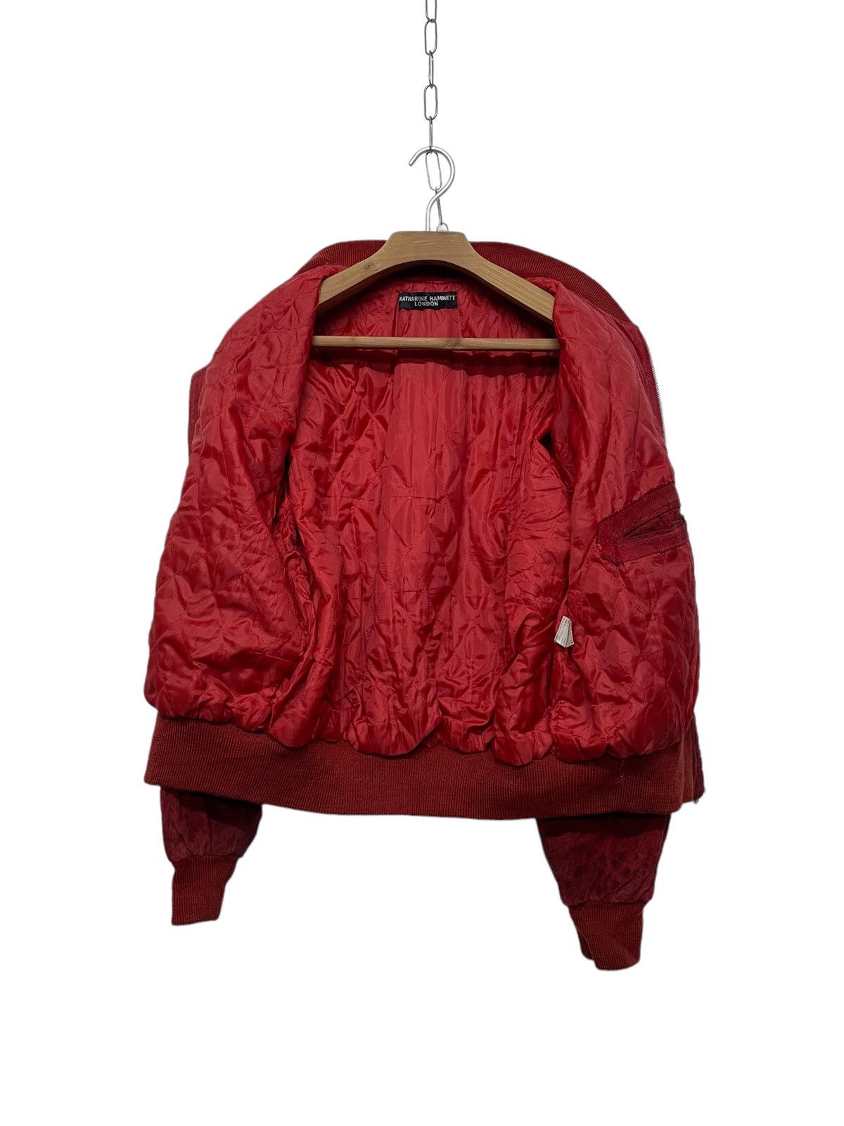 Vintage Katharine Hamnett London Leather Bomber Jacket