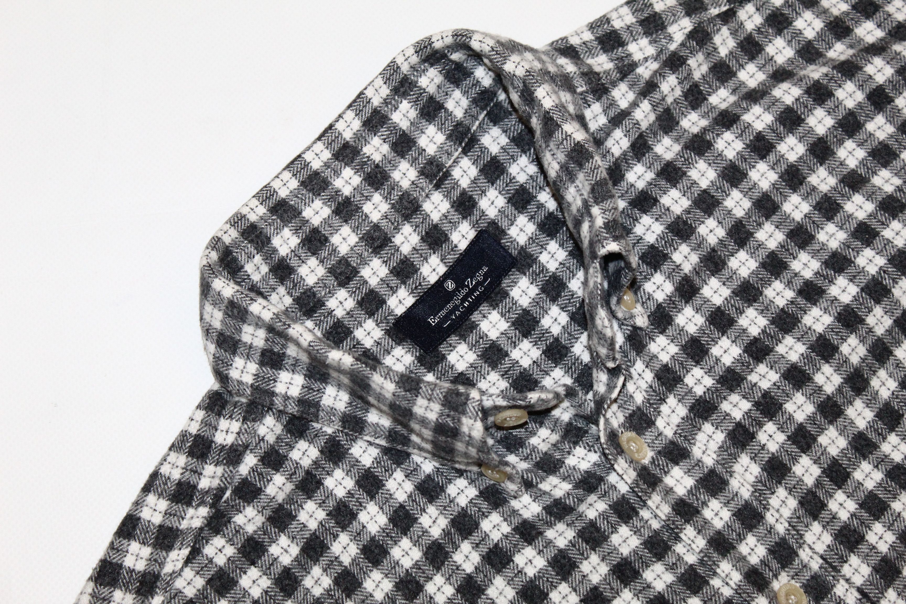 Ermenegildo Zegna Ermenegildo Zegna Yachting Plaid Flannel Shirt Size US XL / EU 56 / 4 - 1 Thumbnail