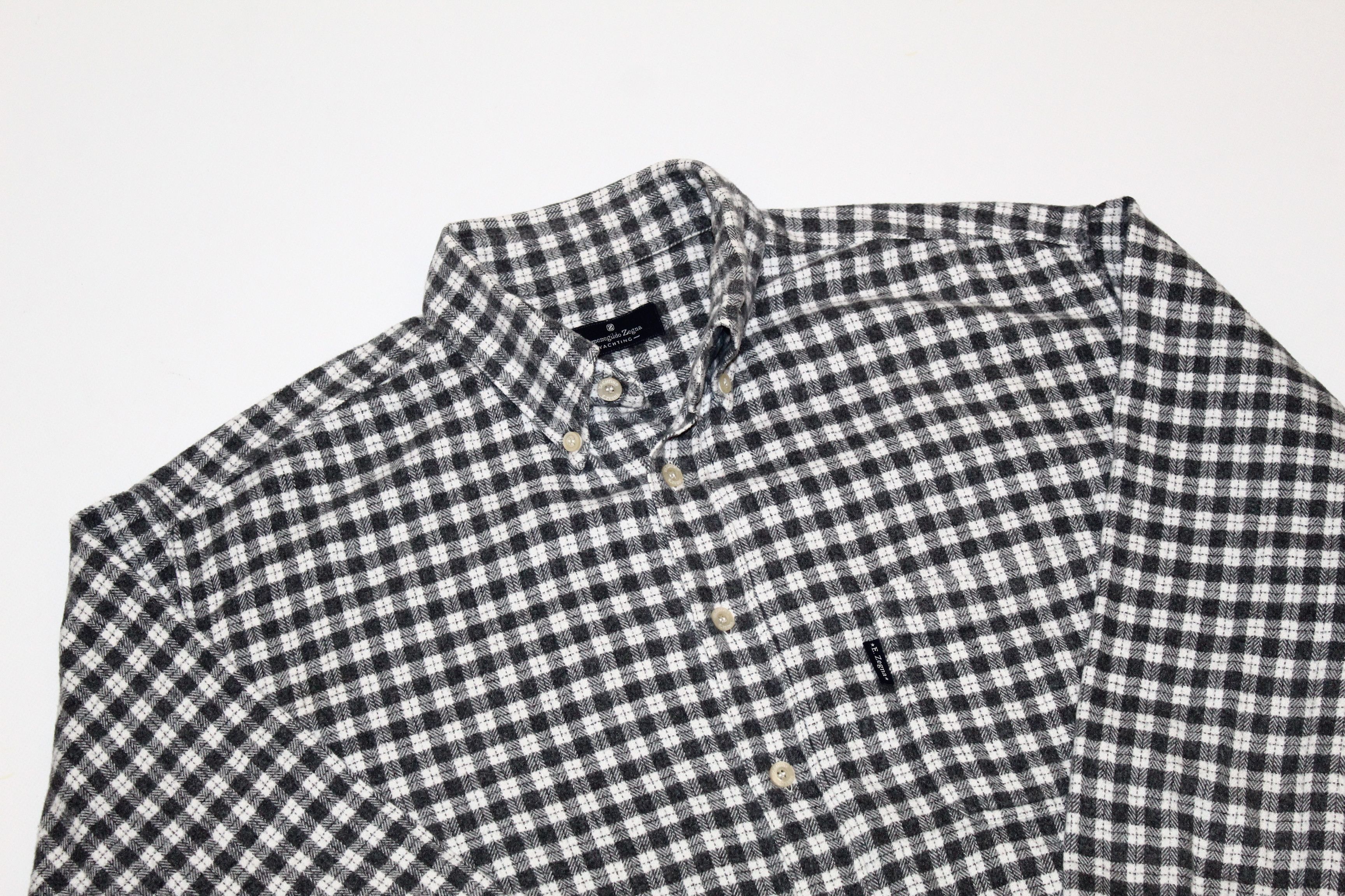 Ermenegildo Zegna Ermenegildo Zegna Yachting Plaid Flannel Shirt Size US XL / EU 56 / 4 - 4 Thumbnail