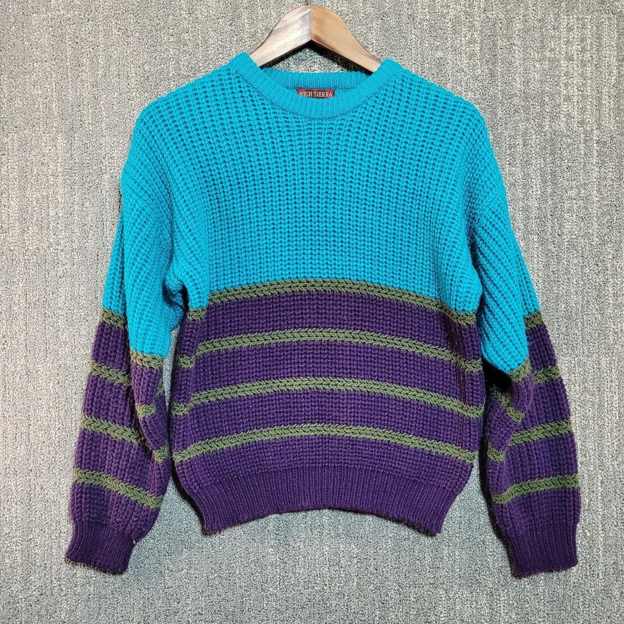 80's Velour Colorblock Sweater by Here A Hug main image 1