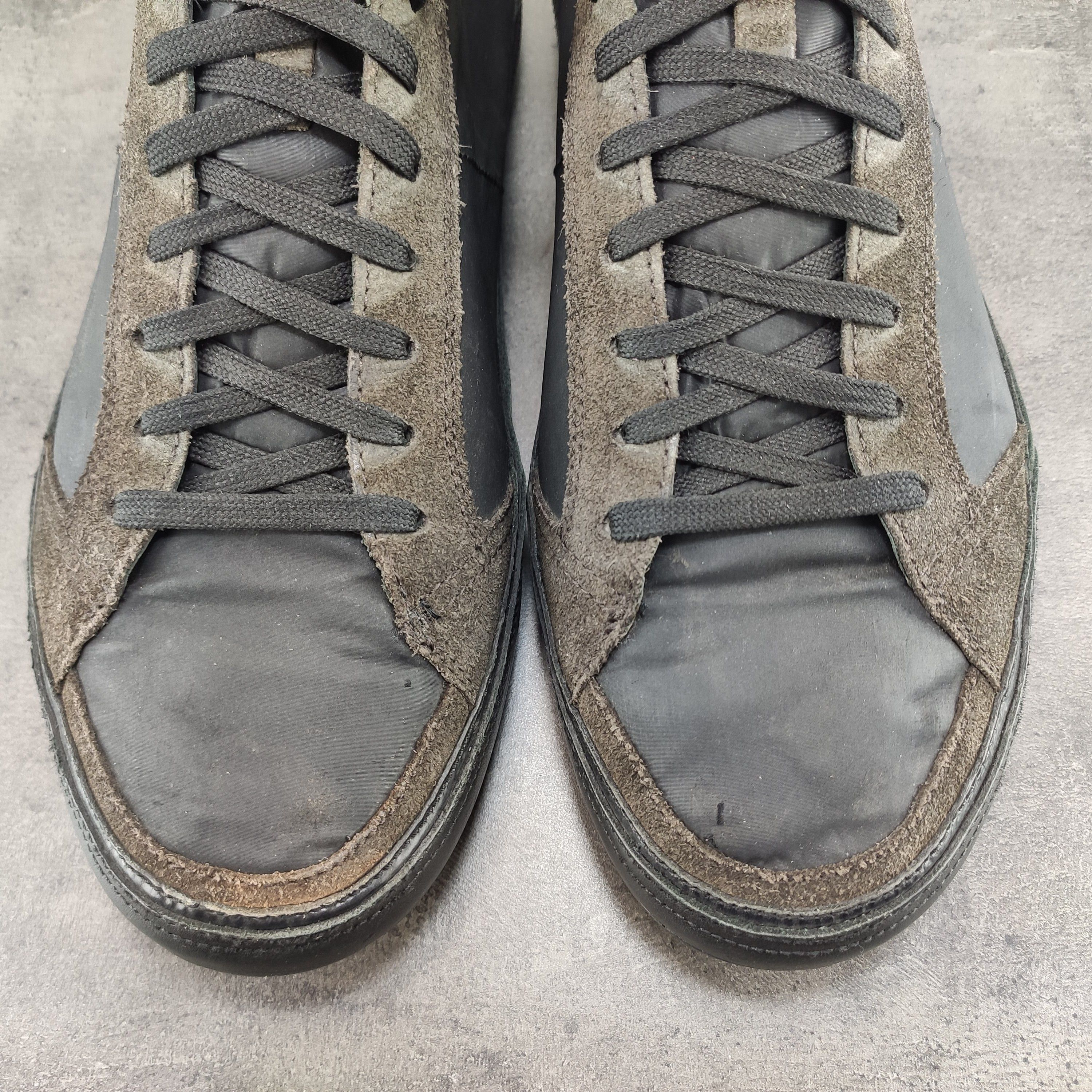 Prada × Vintage Prada Hi Top Suede/Nylon Sneakers Size US 9.5 / EU 42-43 - 10 Thumbnail
