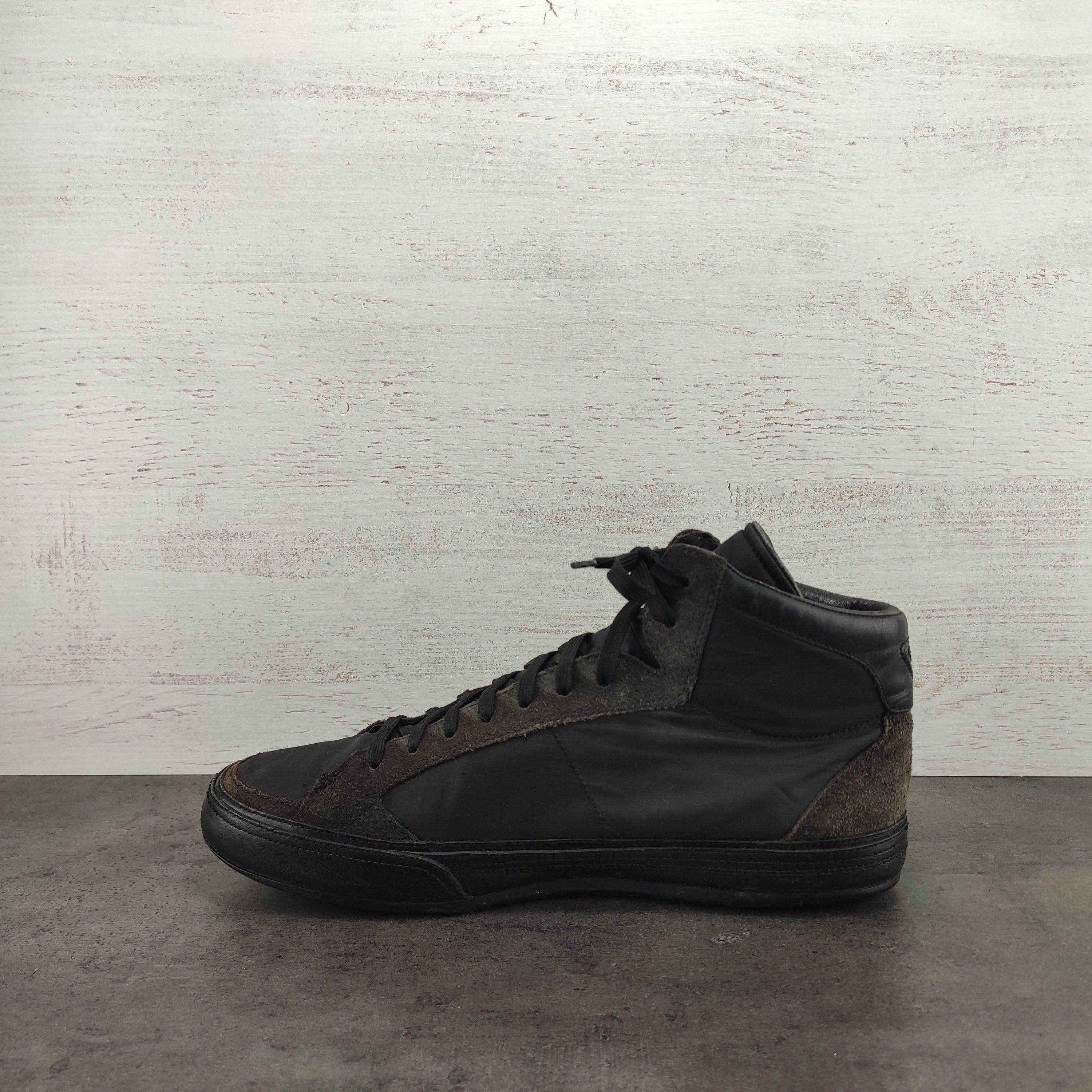 Prada × Vintage Prada Hi Top Suede/Nylon Sneakers Size US 9.5 / EU 42-43 - 2 Thumbnail
