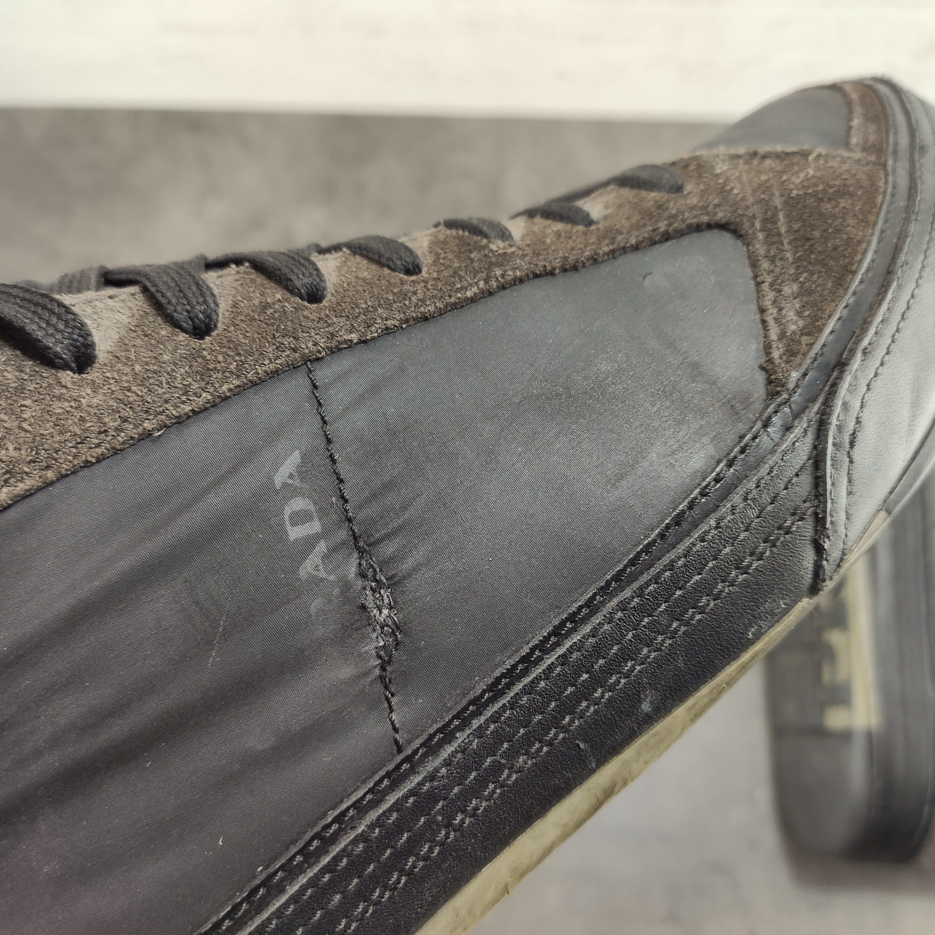 Prada × Vintage Prada Hi Top Suede/Nylon Sneakers Size US 9.5 / EU 42-43 - 8 Thumbnail