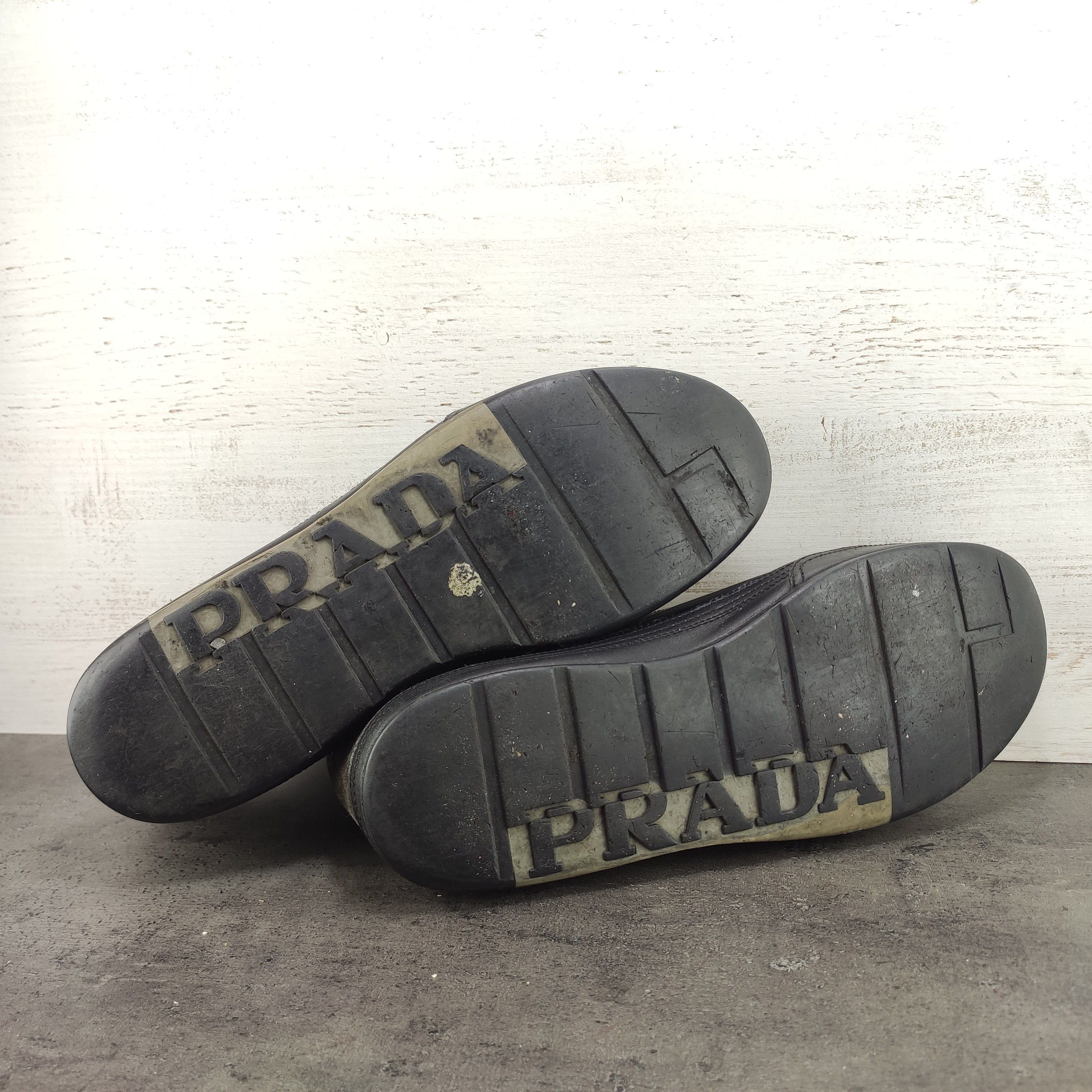 Prada × Vintage Prada Hi Top Suede/Nylon Sneakers Size US 9.5 / EU 42-43 - 6 Thumbnail
