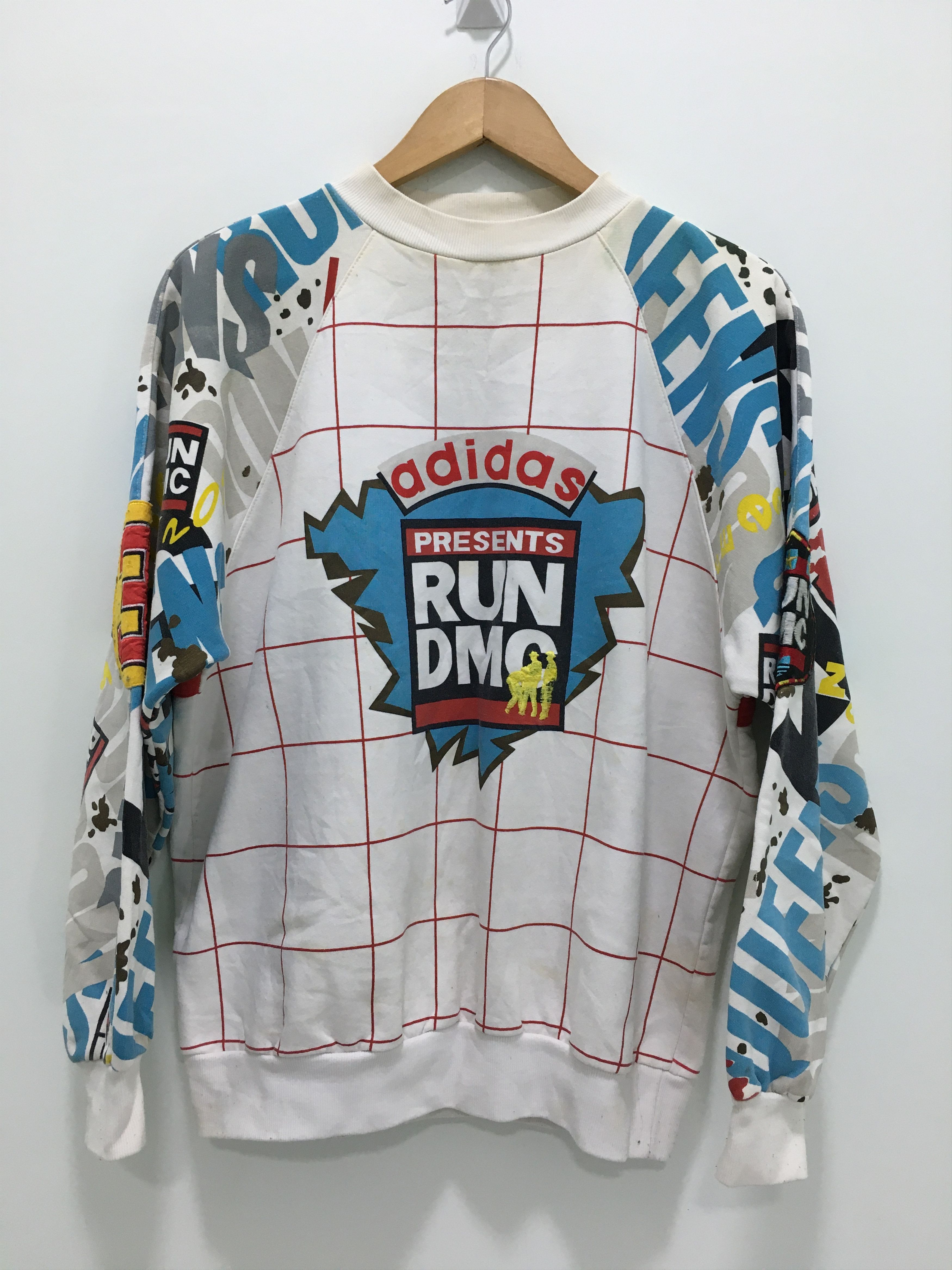 Adidas × RUN DMC Vtg 90s Adidas Run DMC Crewneck Sweatshirt Size US M / EU 48-50 / 2 - 2 Thumbnail