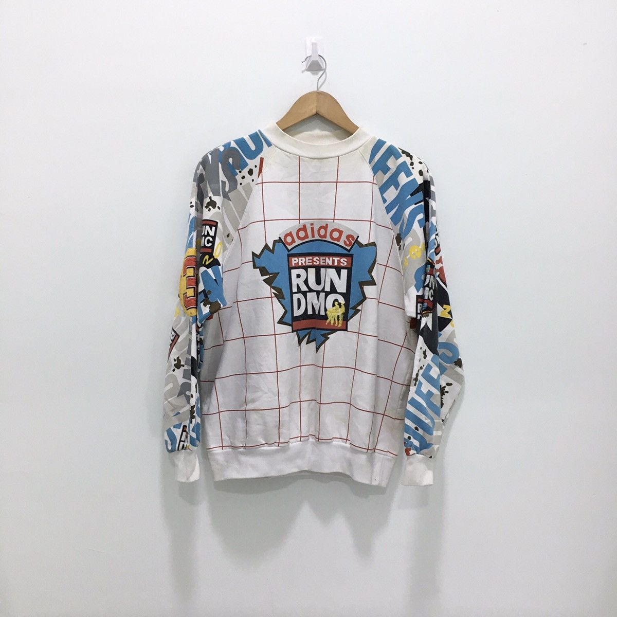 Adidas × RUN DMC Vtg 90s Adidas Run DMC Crewneck Sweatshirt Size US M / EU 48-50 / 2 - 1 Thumbnail