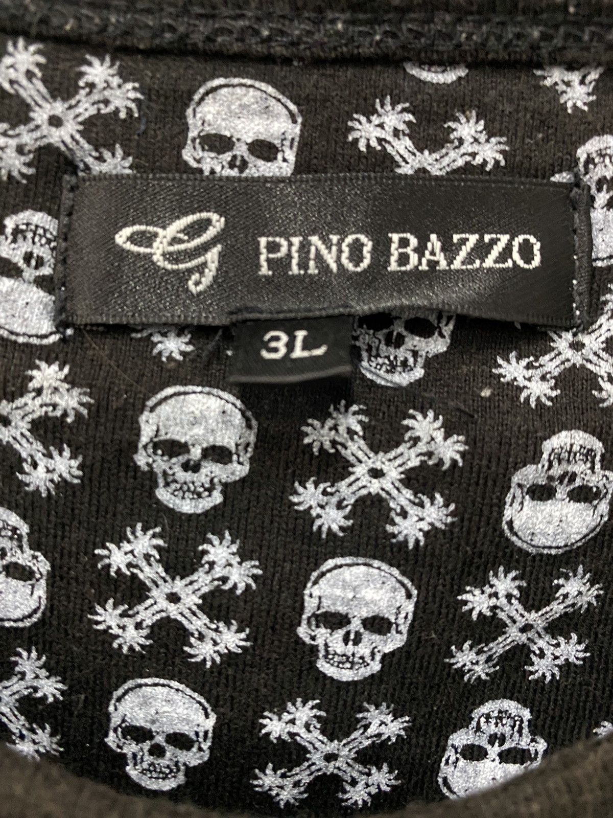 Designer × Japanese Brand Pino Bazzo Japan Double Collar Cross Chains Poems LS Tee Size US L / EU 52-54 / 3 - 9 Thumbnail