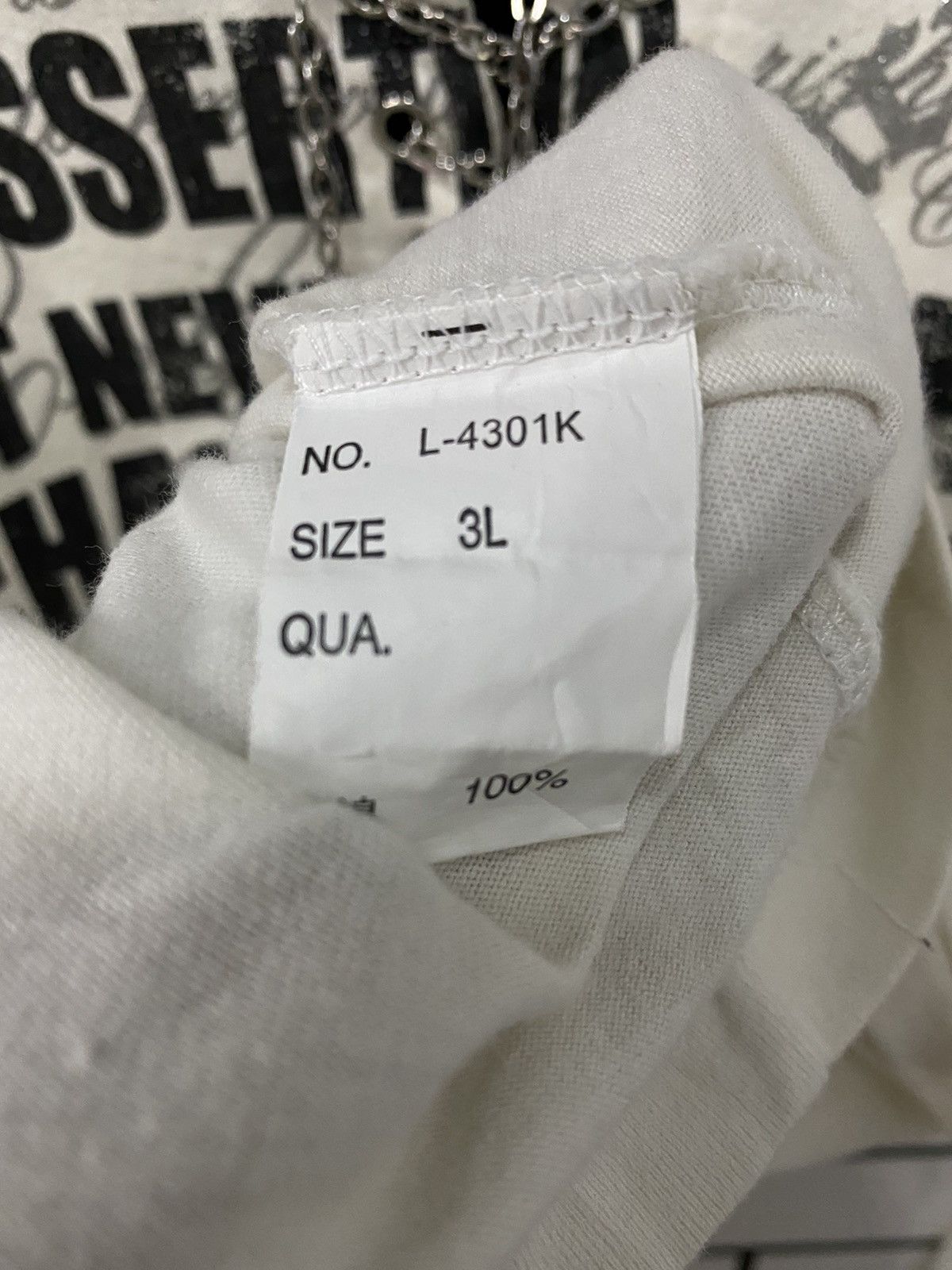 Designer × Japanese Brand Pino Bazzo Japan Double Collar Cross Chains Poems LS Tee Size US L / EU 52-54 / 3 - 10 Thumbnail