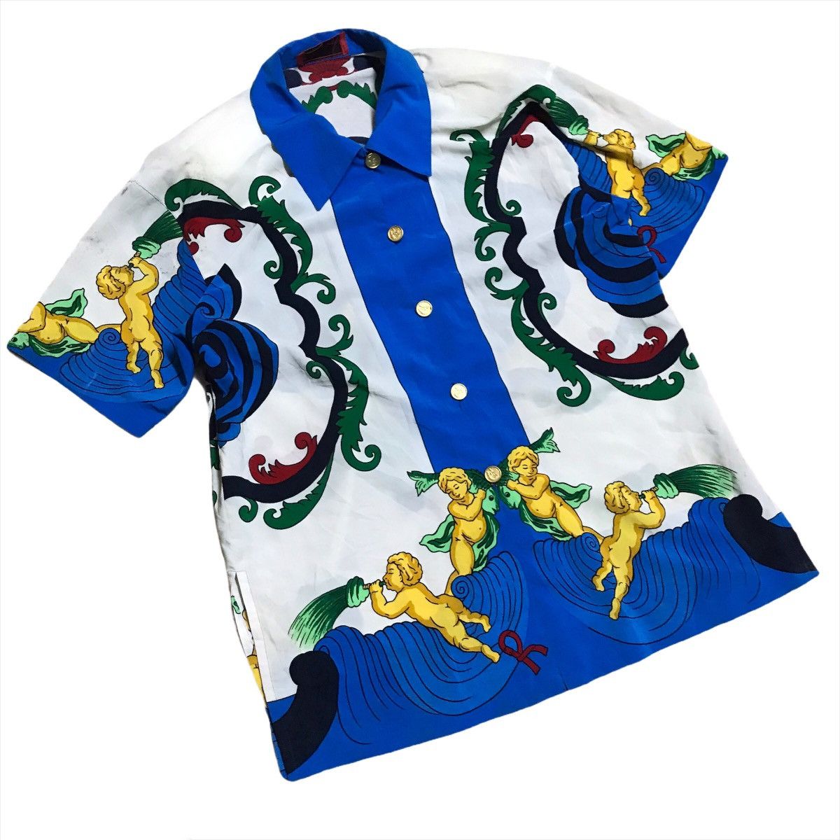 Vintage Art BigLogo Classic Buttonup Camp Collar Shirt Size US M / EU 48-50 / 2 - 3 Thumbnail