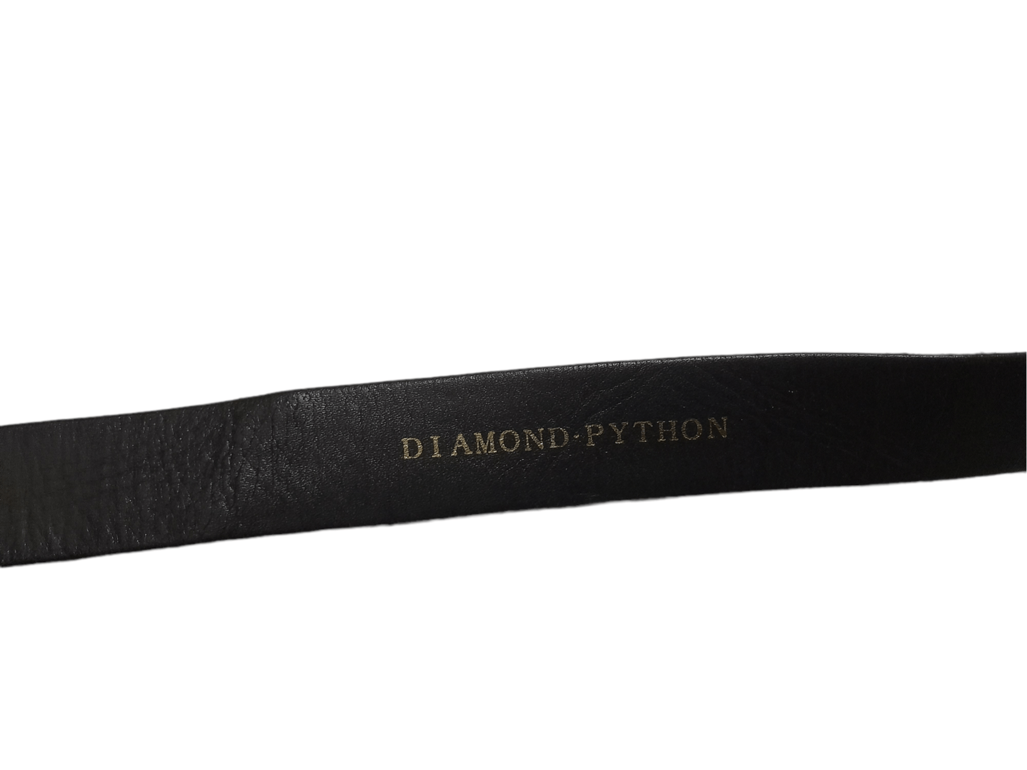 Japanese Brand × Leather Diamond Phyton Belt (E437) Size ONE SIZE - 3 Thumbnail