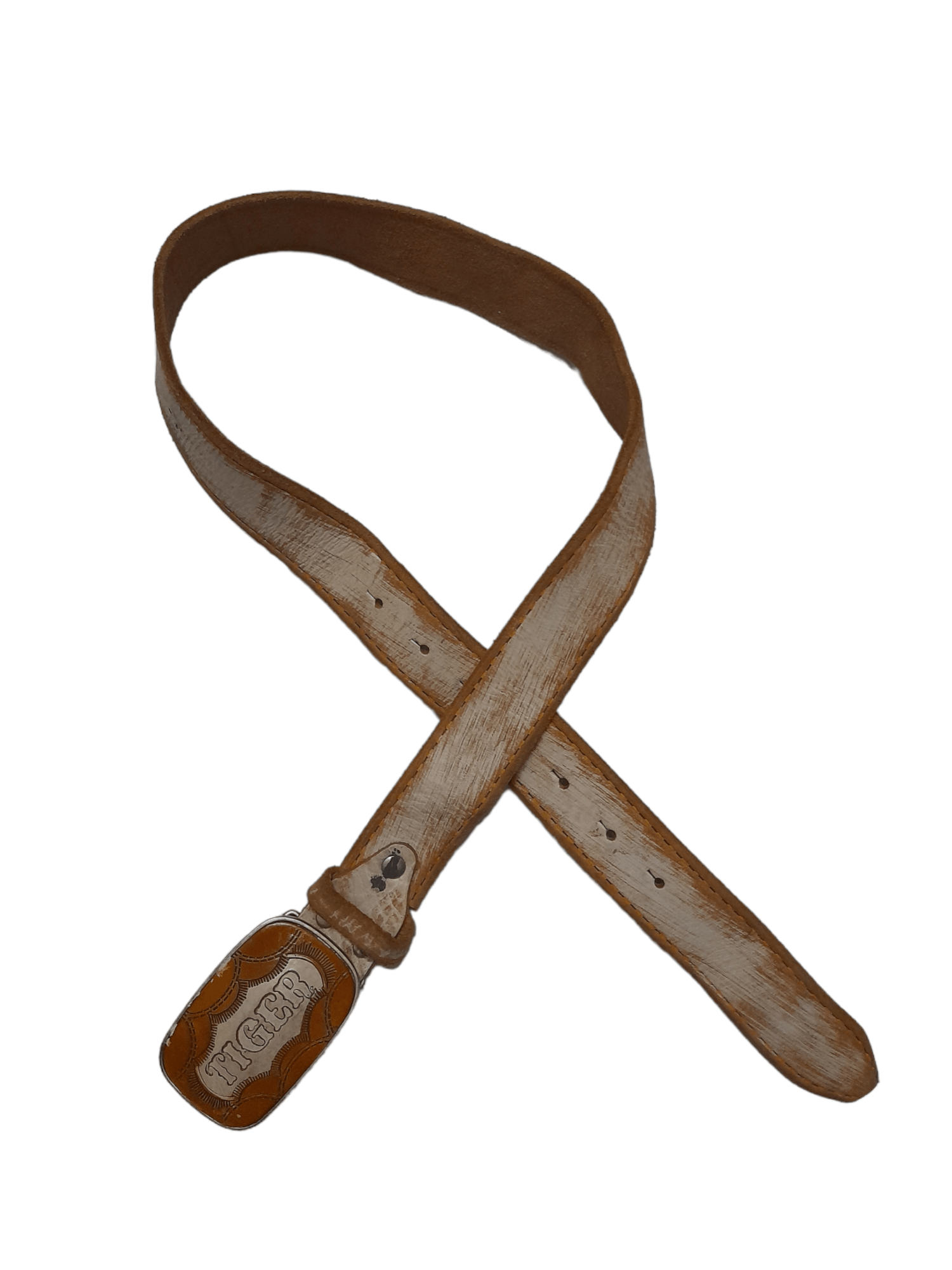 Japanese Brand × Leather Leather Tiger Buckle Belt (E438) Size ONE SIZE - 1 Thumbnail