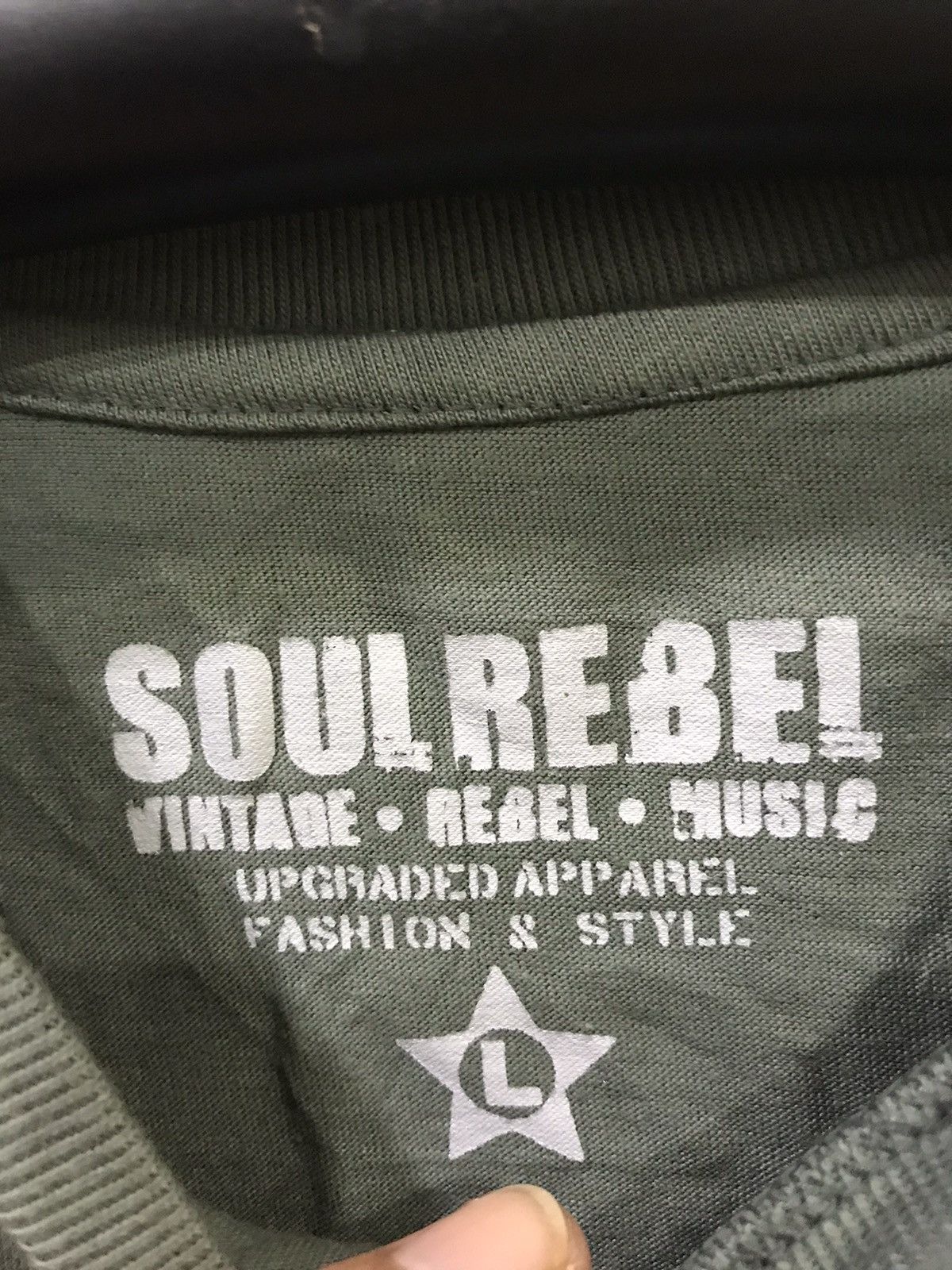 Japanese Brand SOUL REBEL Big Logo Shirt Size US L / EU 52-54 / 3 - 3 Thumbnail